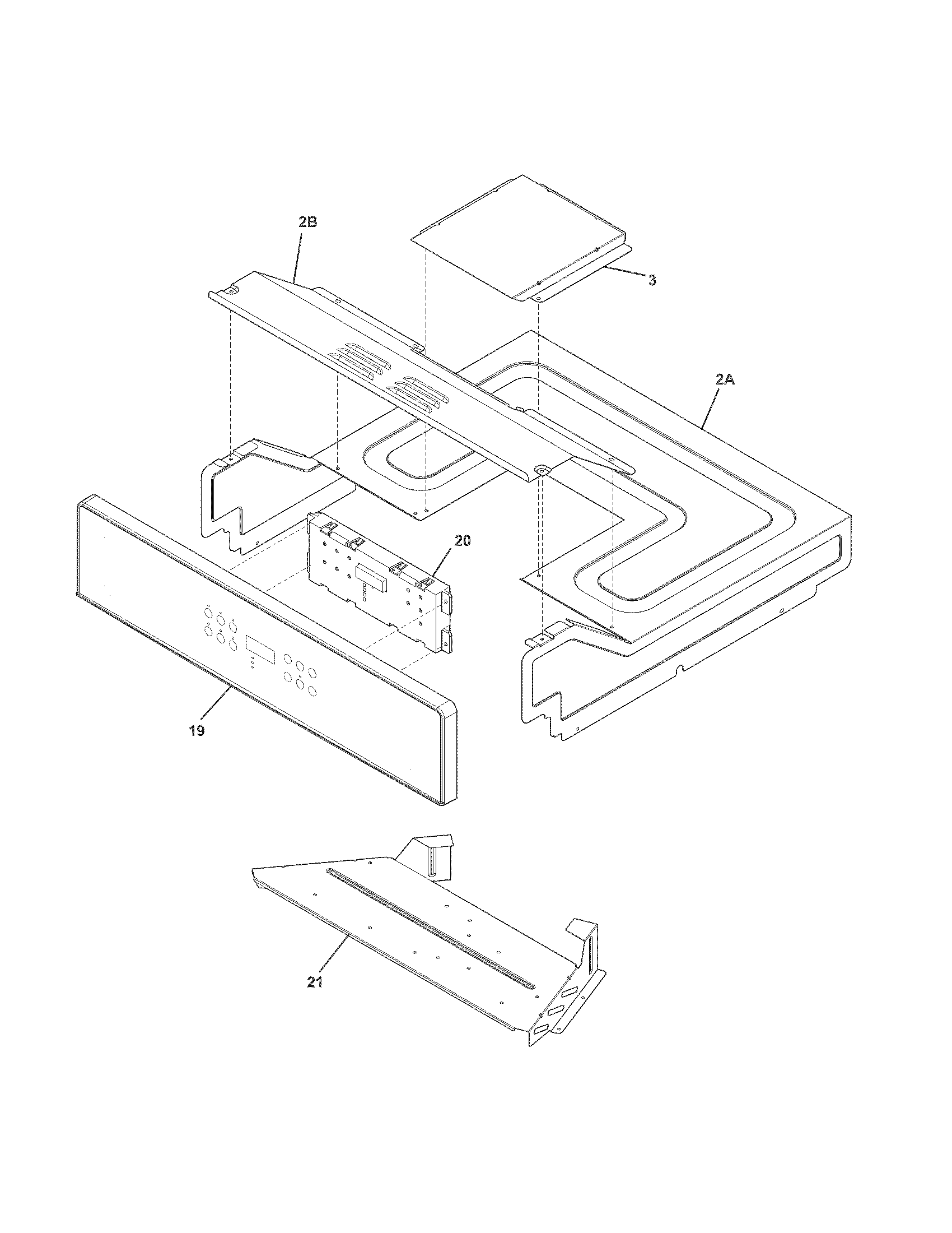 Frigidaire FFEW2725PWB control panel diagram