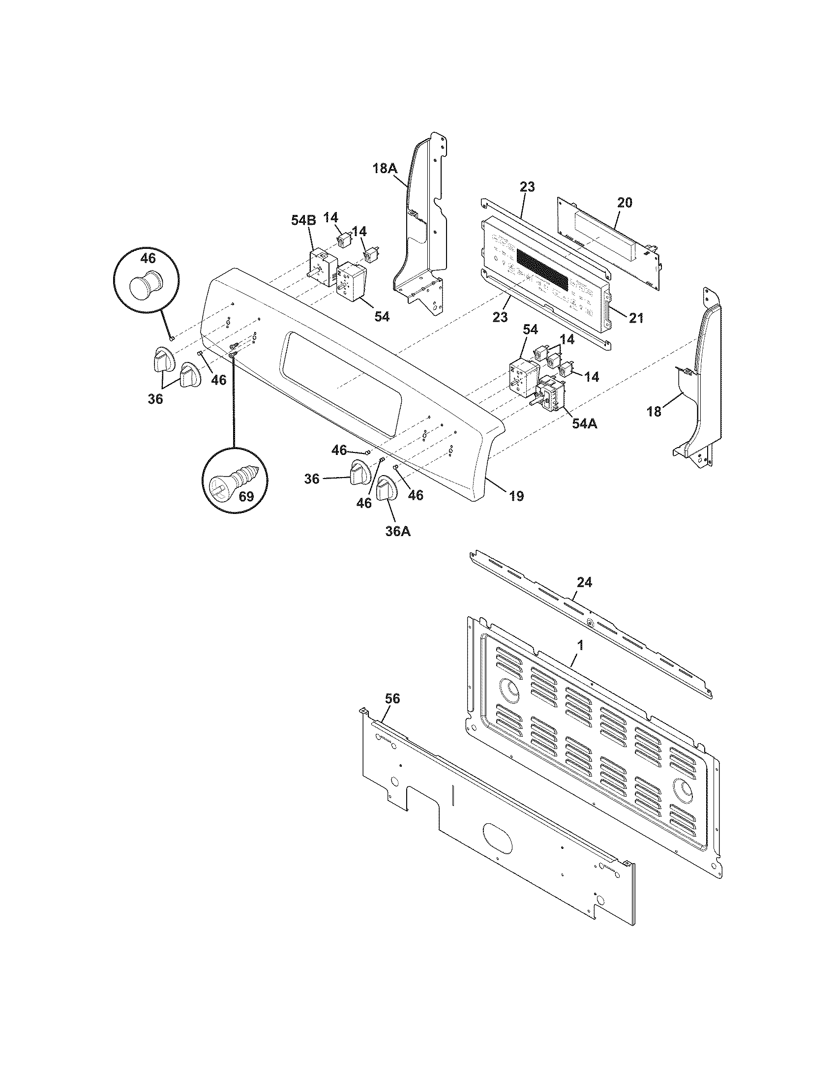 Kenmore 79098059004 backguard diagram