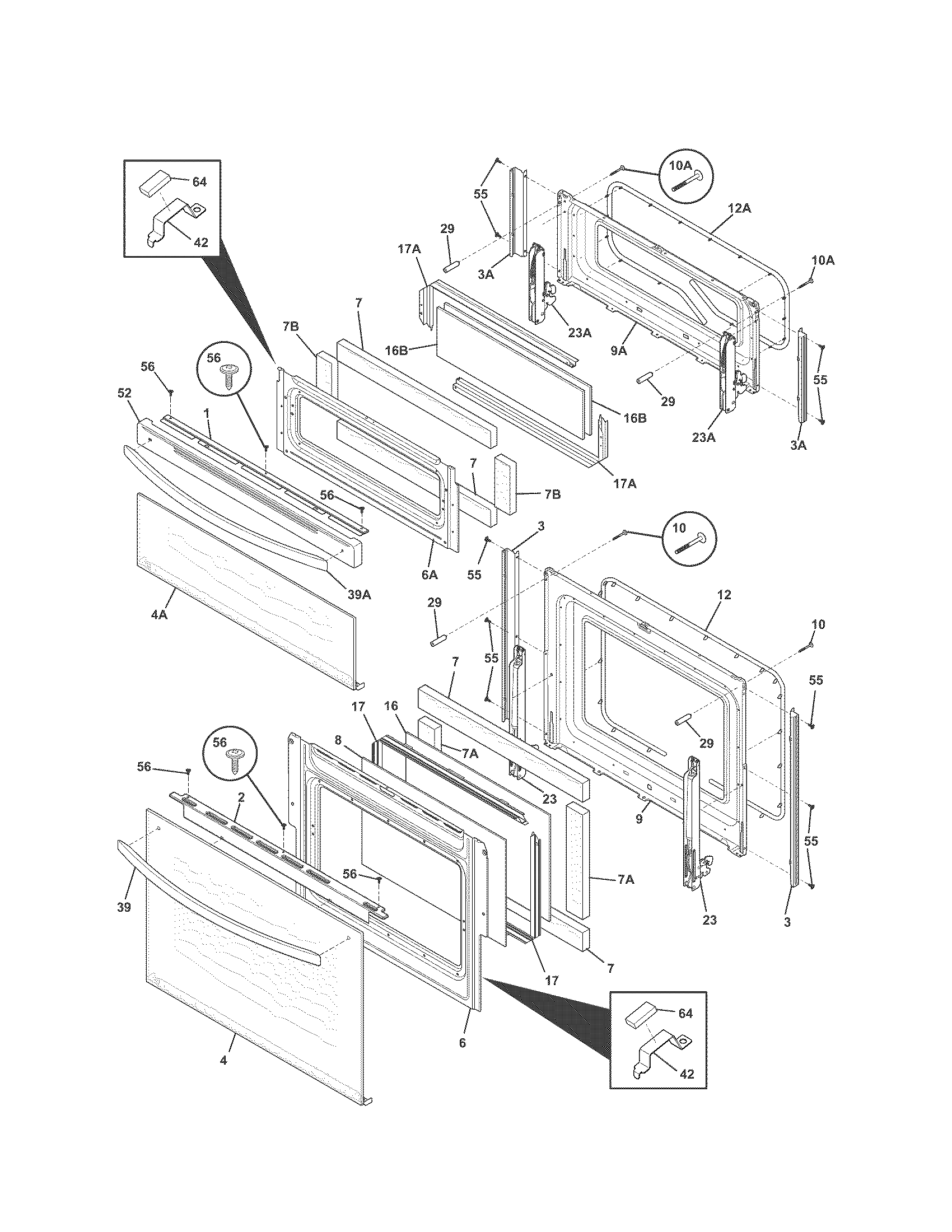 Kenmore 79098059004 doors diagram