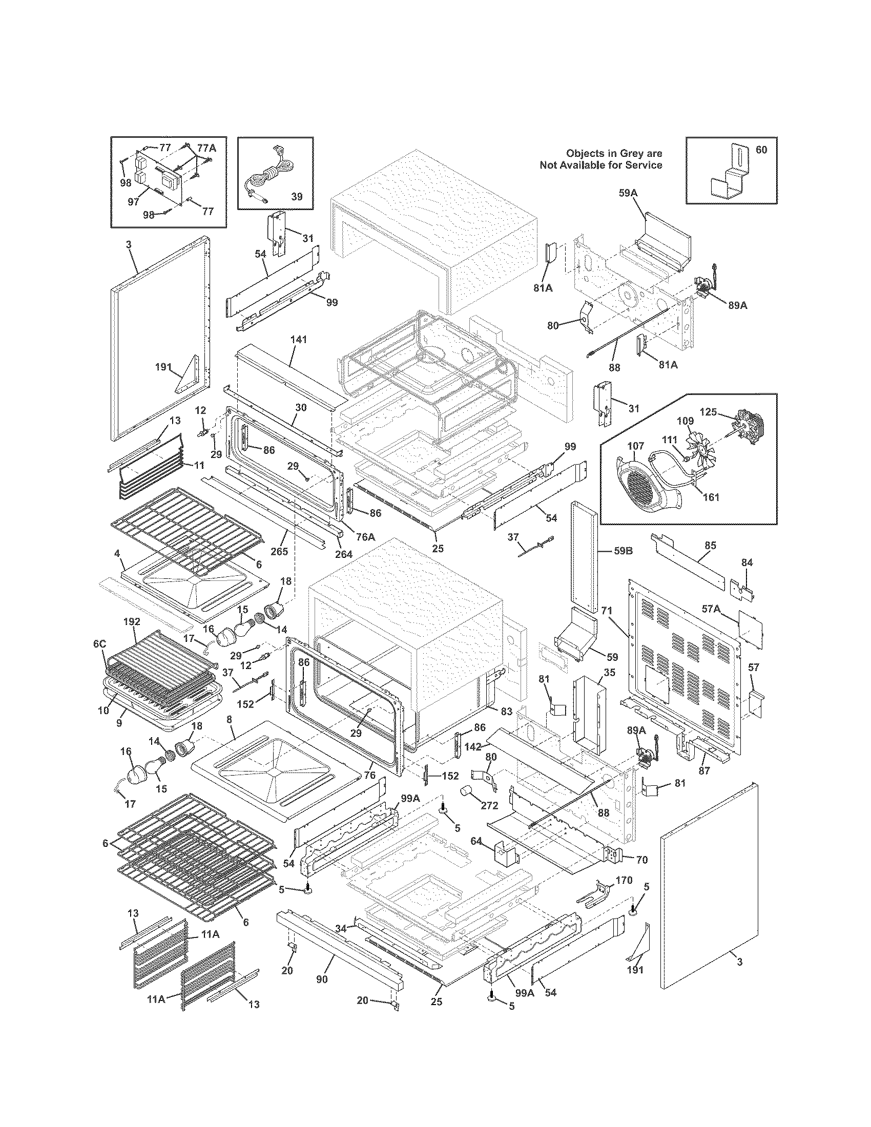 Kenmore Elite 79078903003 body diagram
