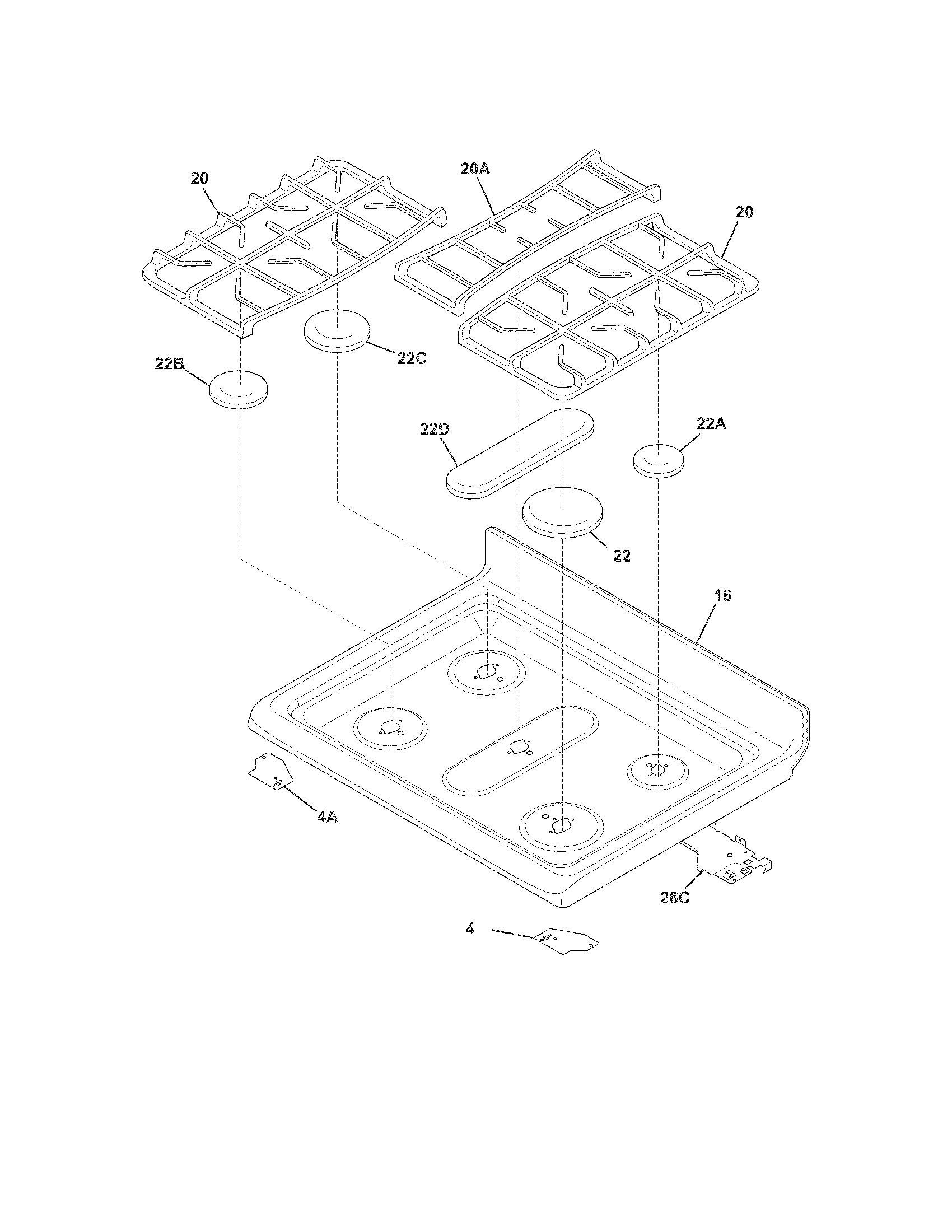 Kenmore Elite 79078903003 main top diagram