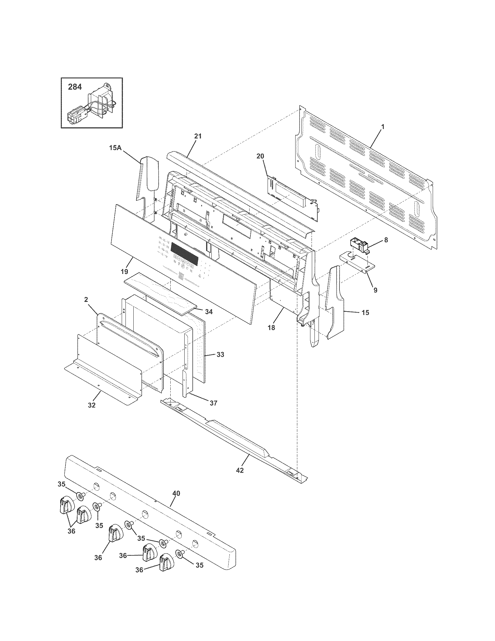 Kenmore Elite 79078923003 backguard diagram