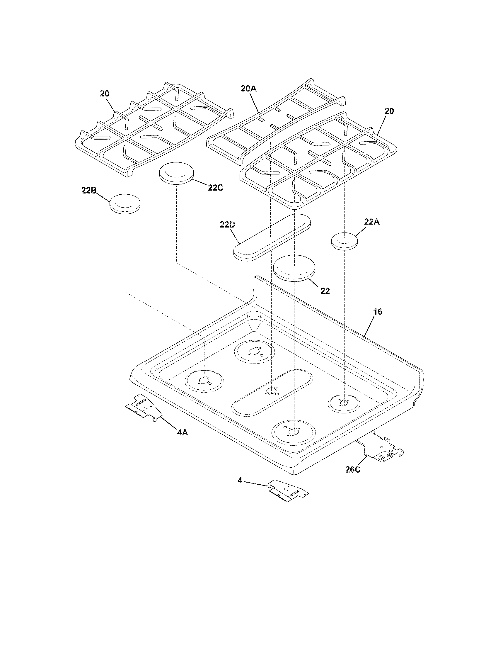 Kenmore Elite 79078923003 main top diagram