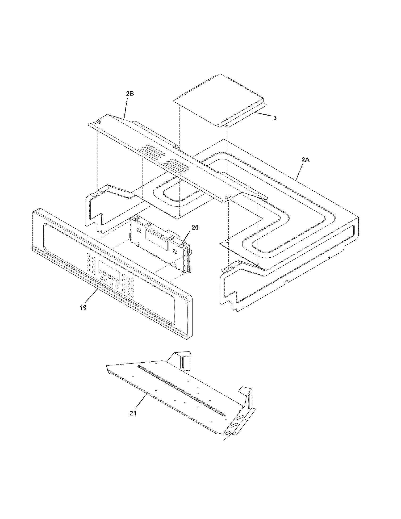 Frigidaire FGEW2765PFB control panel diagram