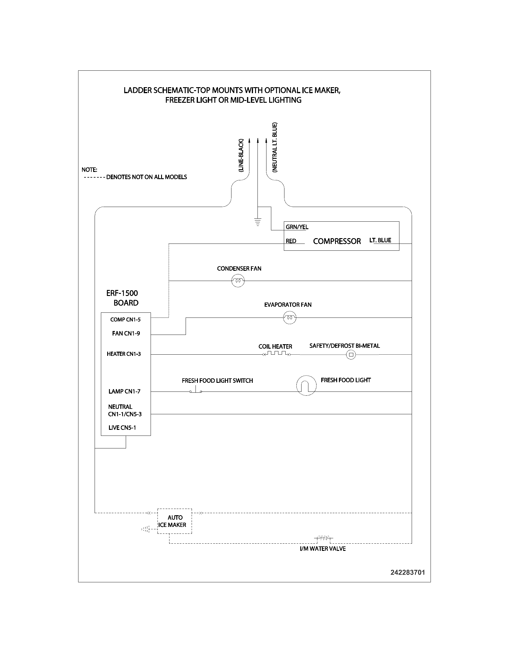 Frigidaire FFHT1800PS0 wiring schematic diagram