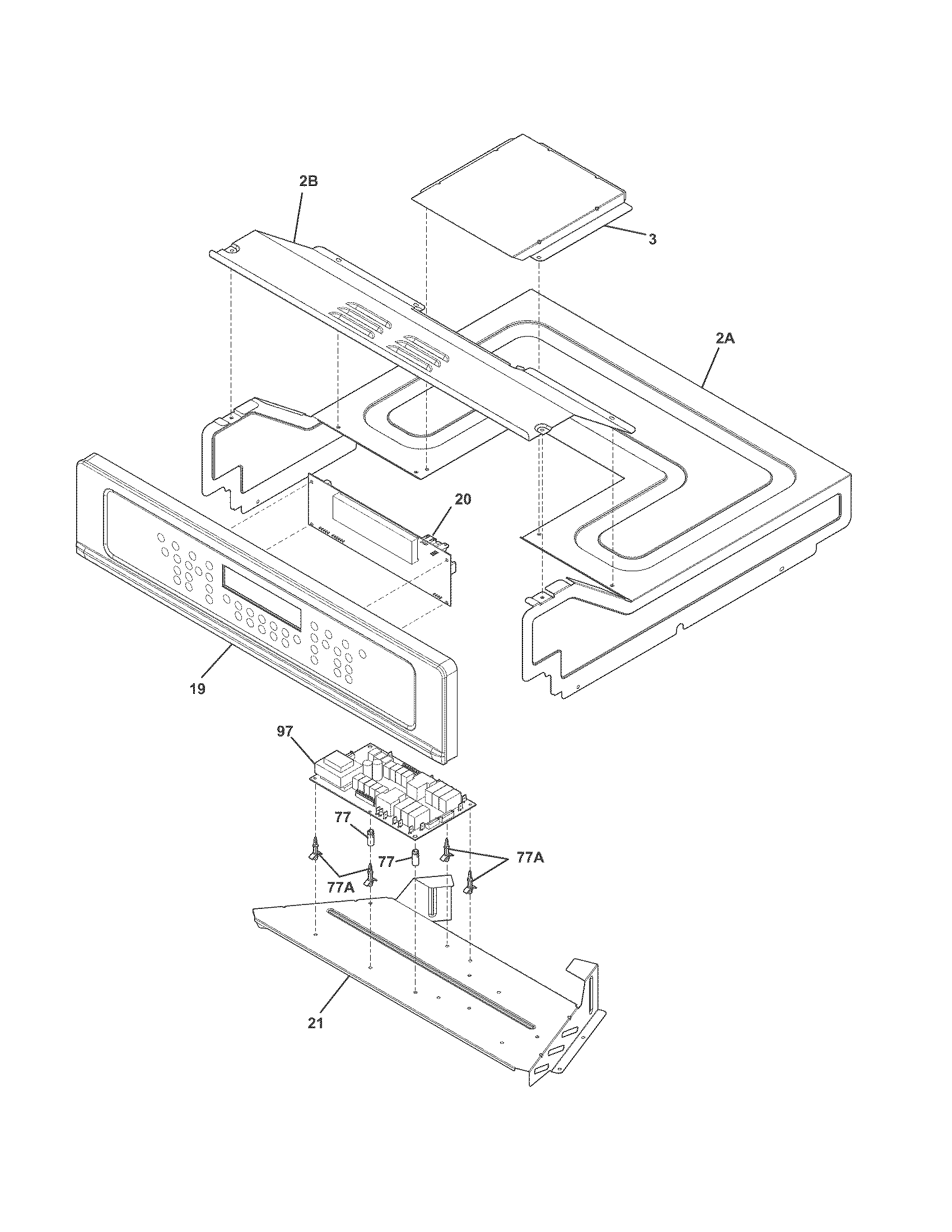 Frigidaire FGET2765PFB control panel diagram