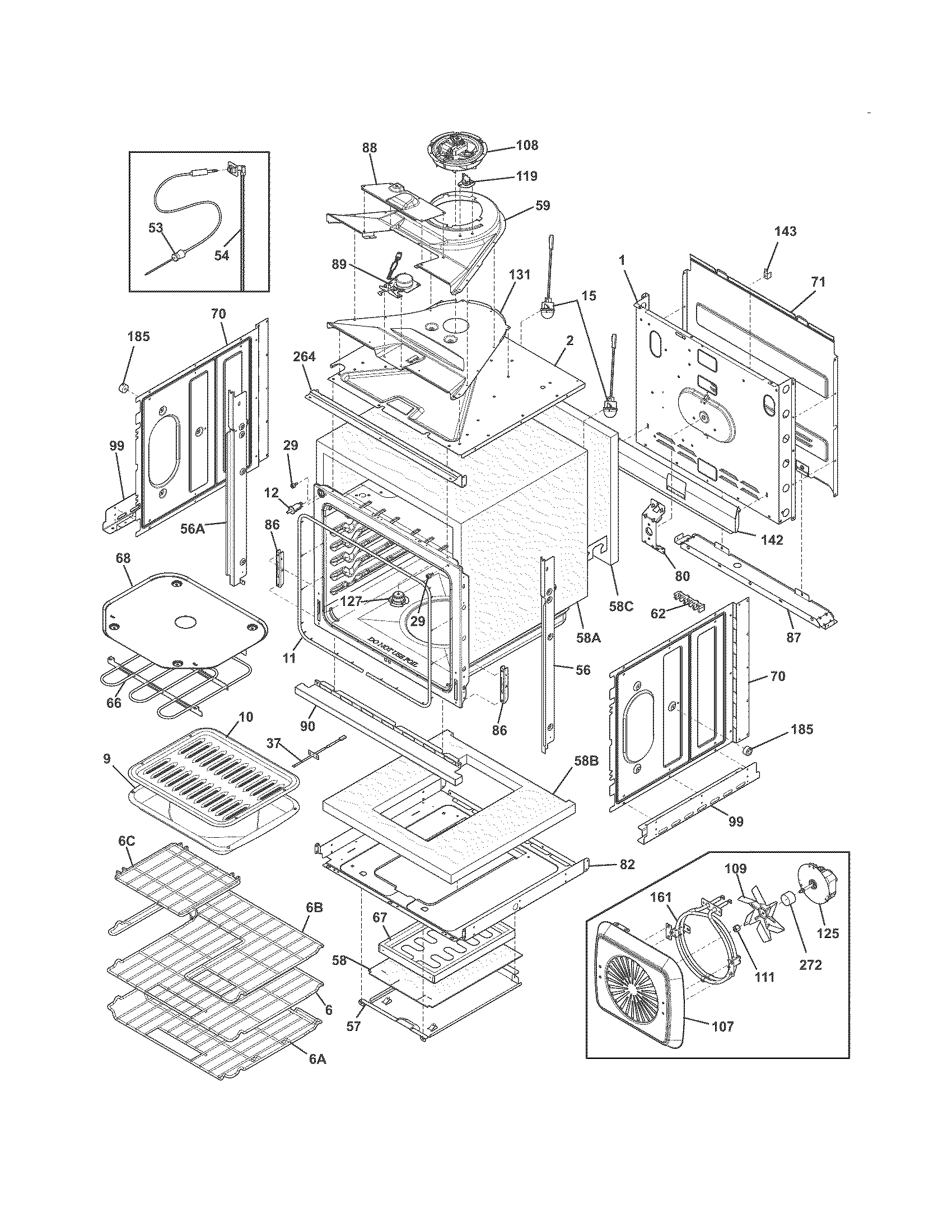 Frigidaire FPEW2785PFB body diagram