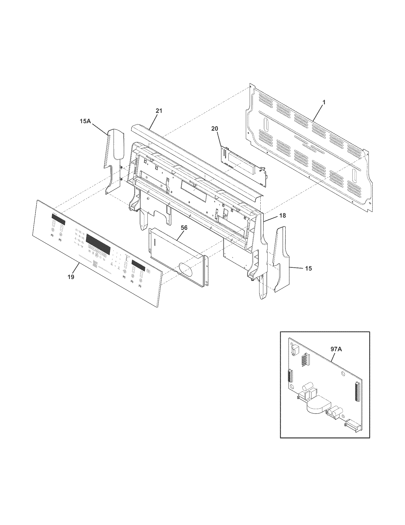 Kenmore Elite 79097512102 backguard diagram