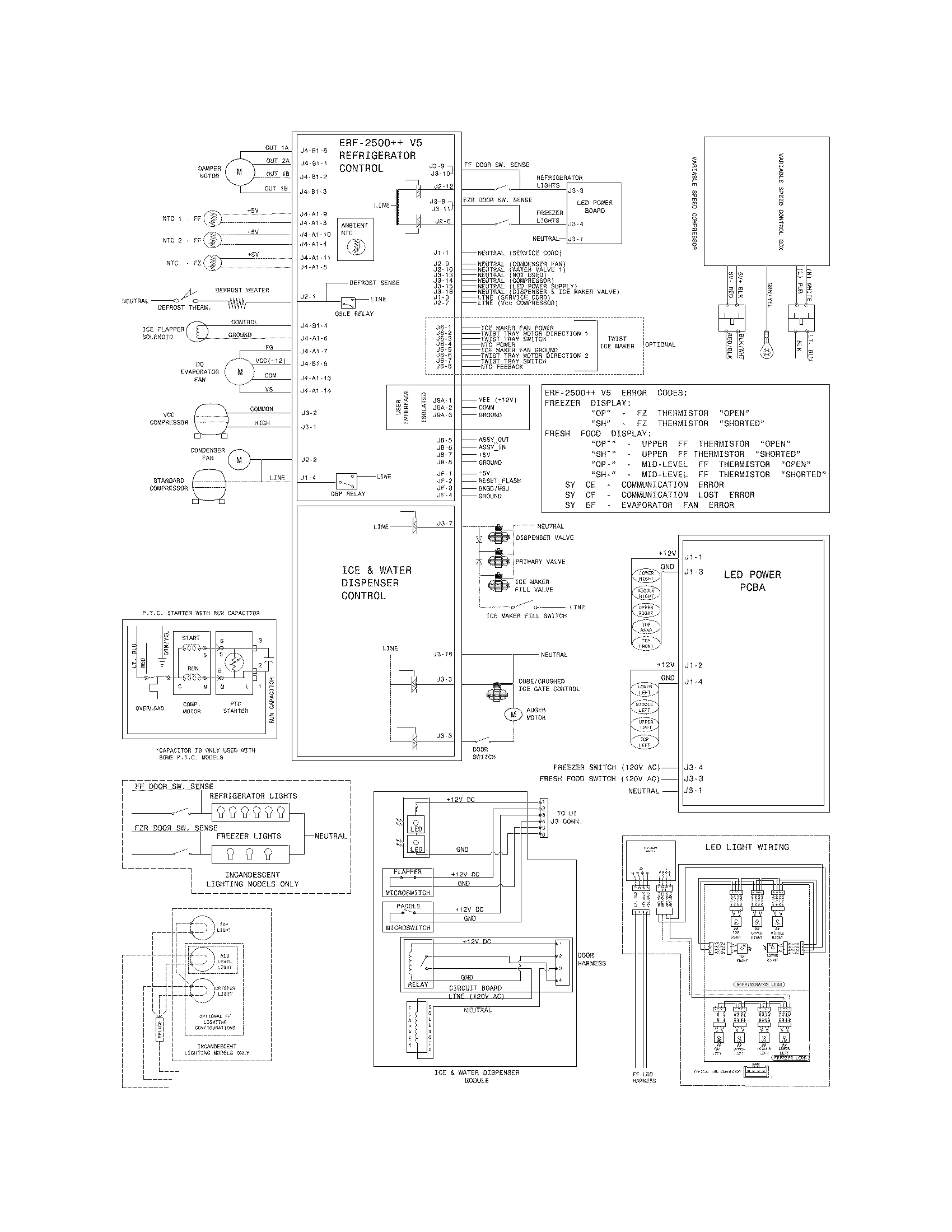 Frigidaire FGHC2355PF7 wiring schematic diagram