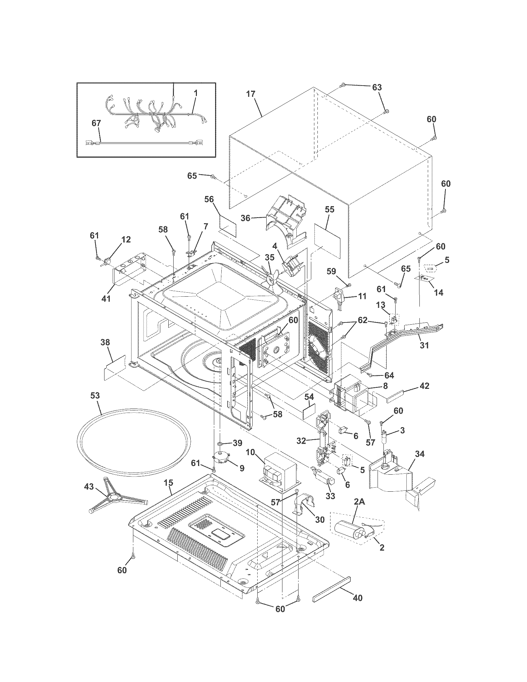 Kenmore 79049619311 microwave diagram