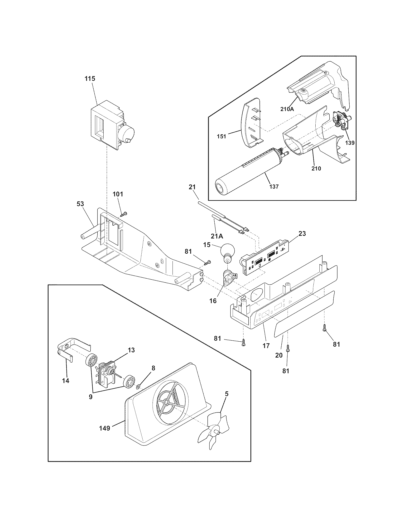 Frigidaire FFHS2322MB7 controls diagram