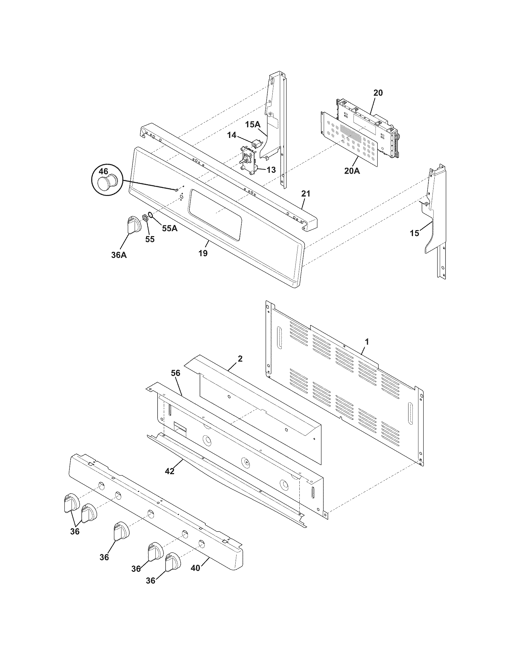 Frigidaire FGGF305MKFP backguard diagram