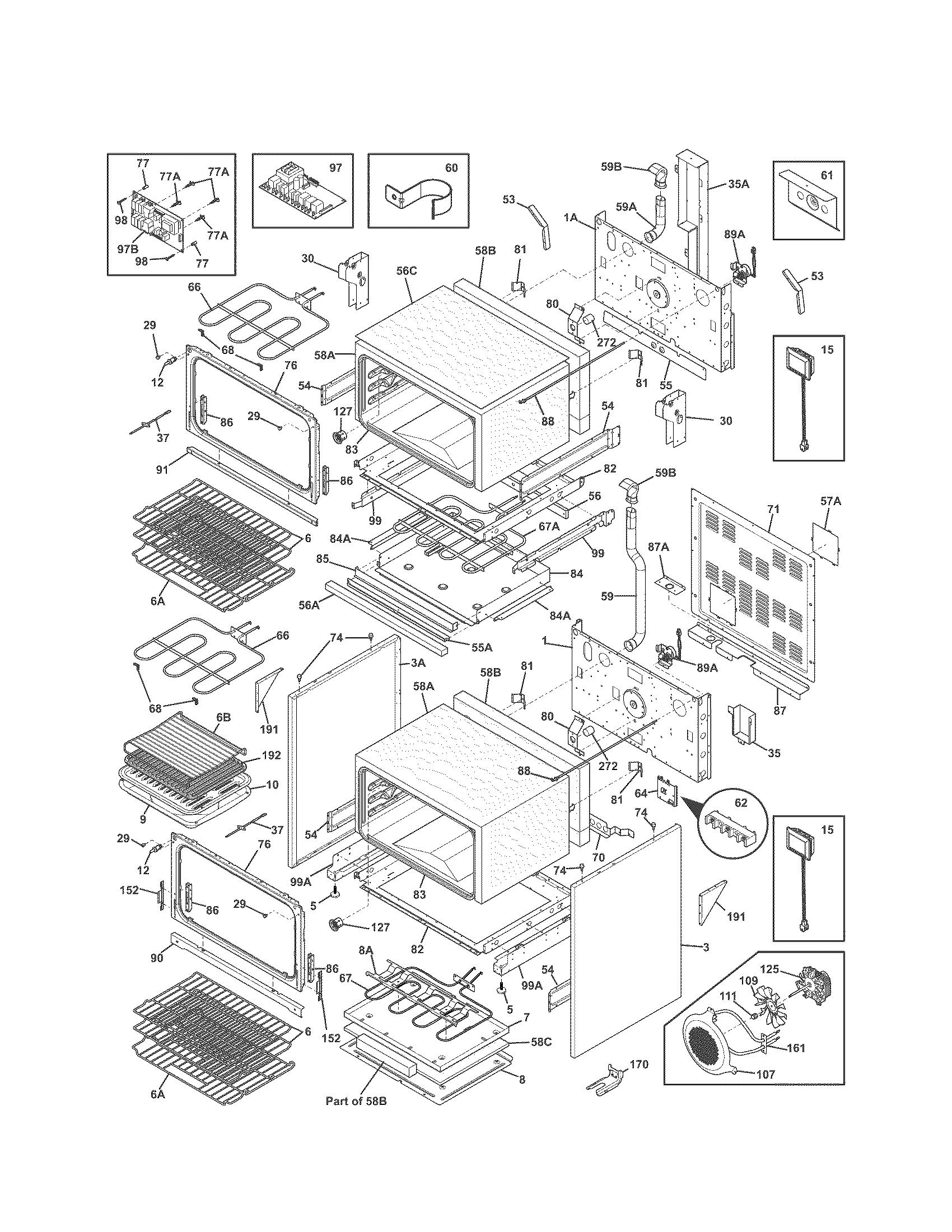 Kenmore Elite 79097513102 body diagram