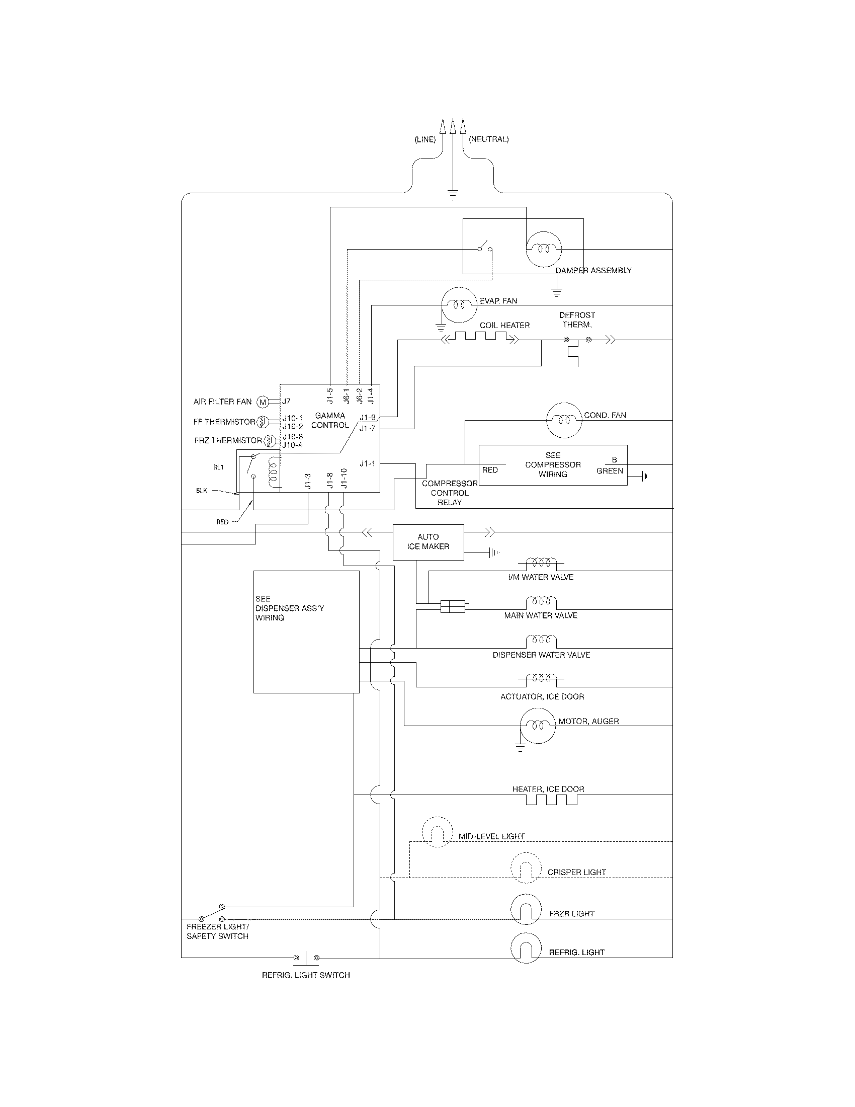 Frigidaire FFHS2622MME wiring schematic diagram