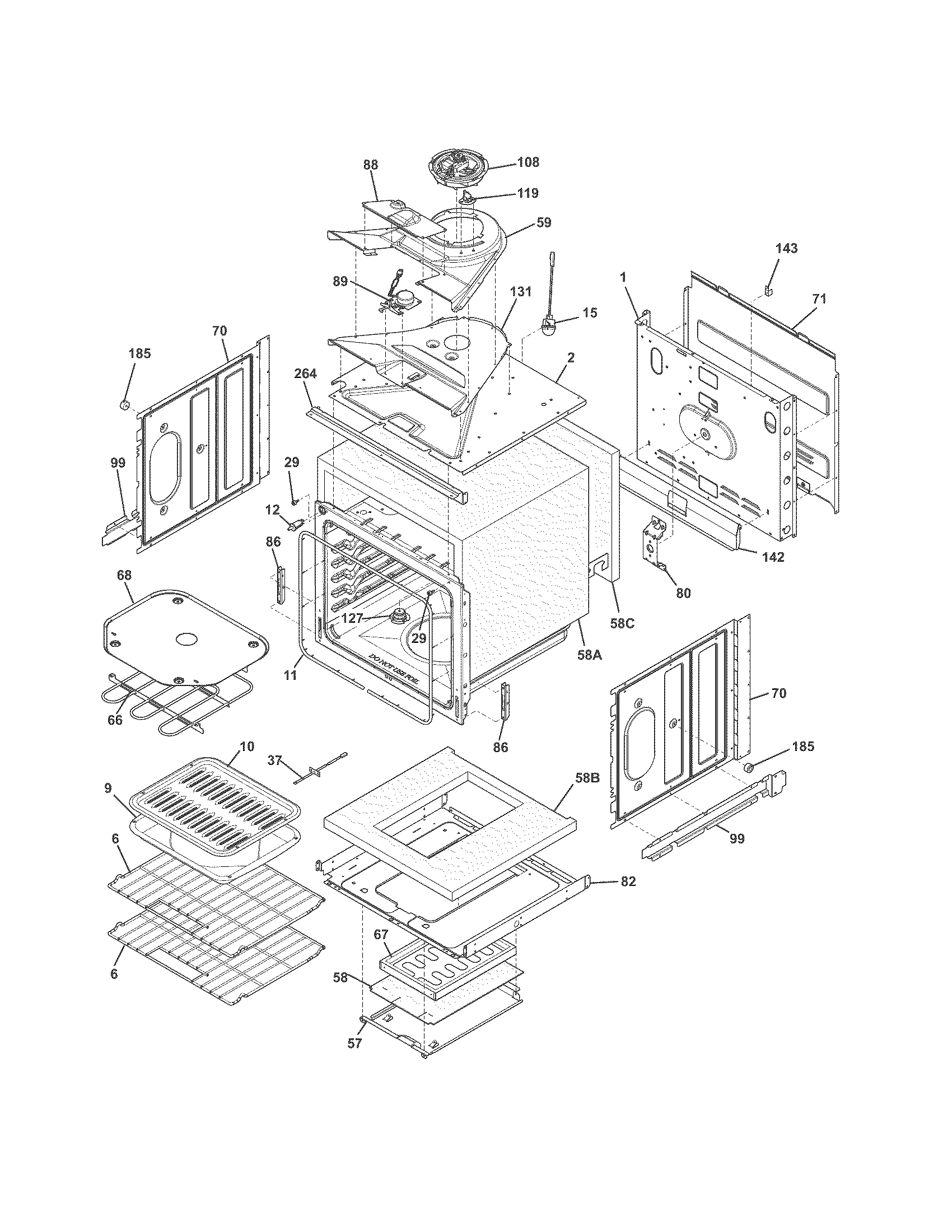 Kenmore 79049413311 upper oven diagram