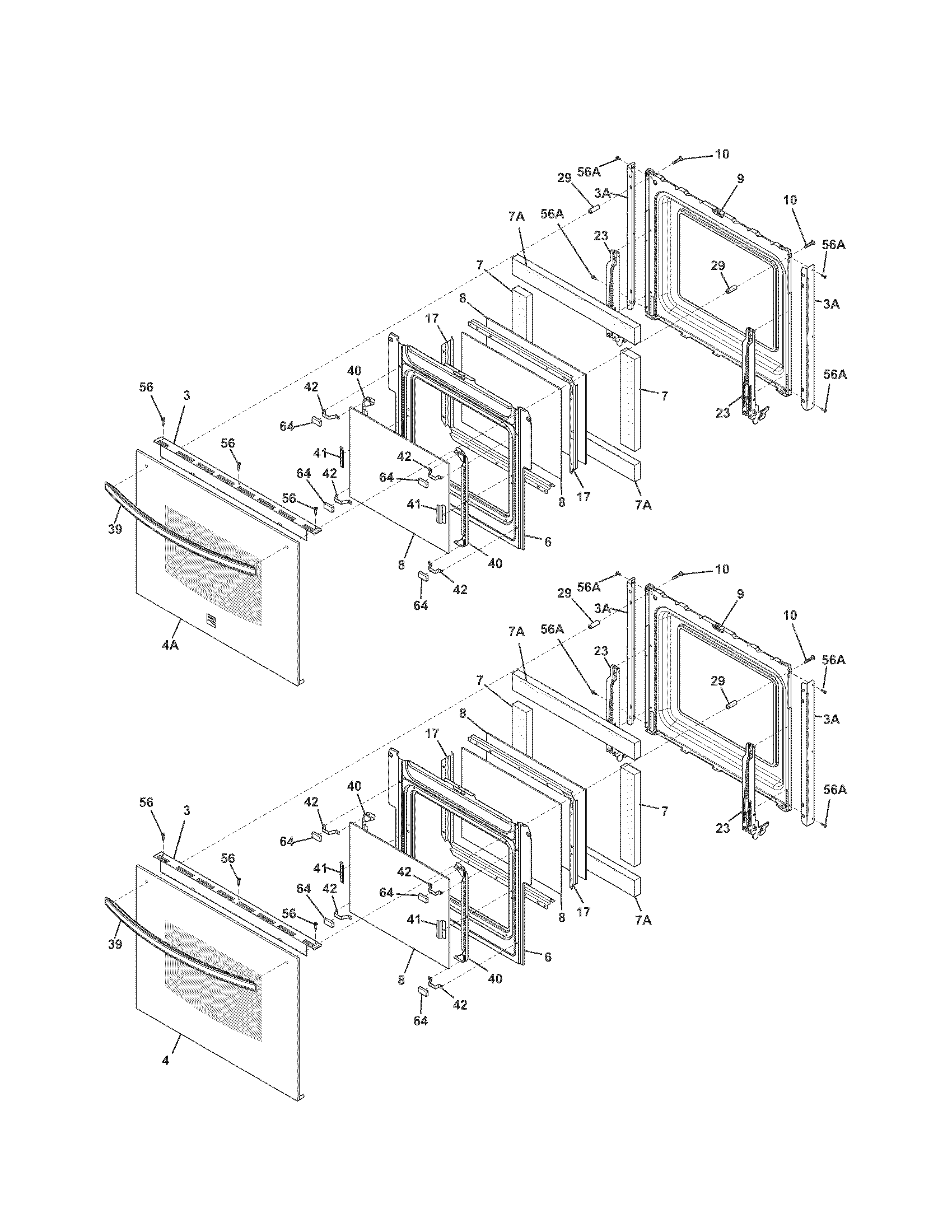 Kenmore 79049412311 doors diagram