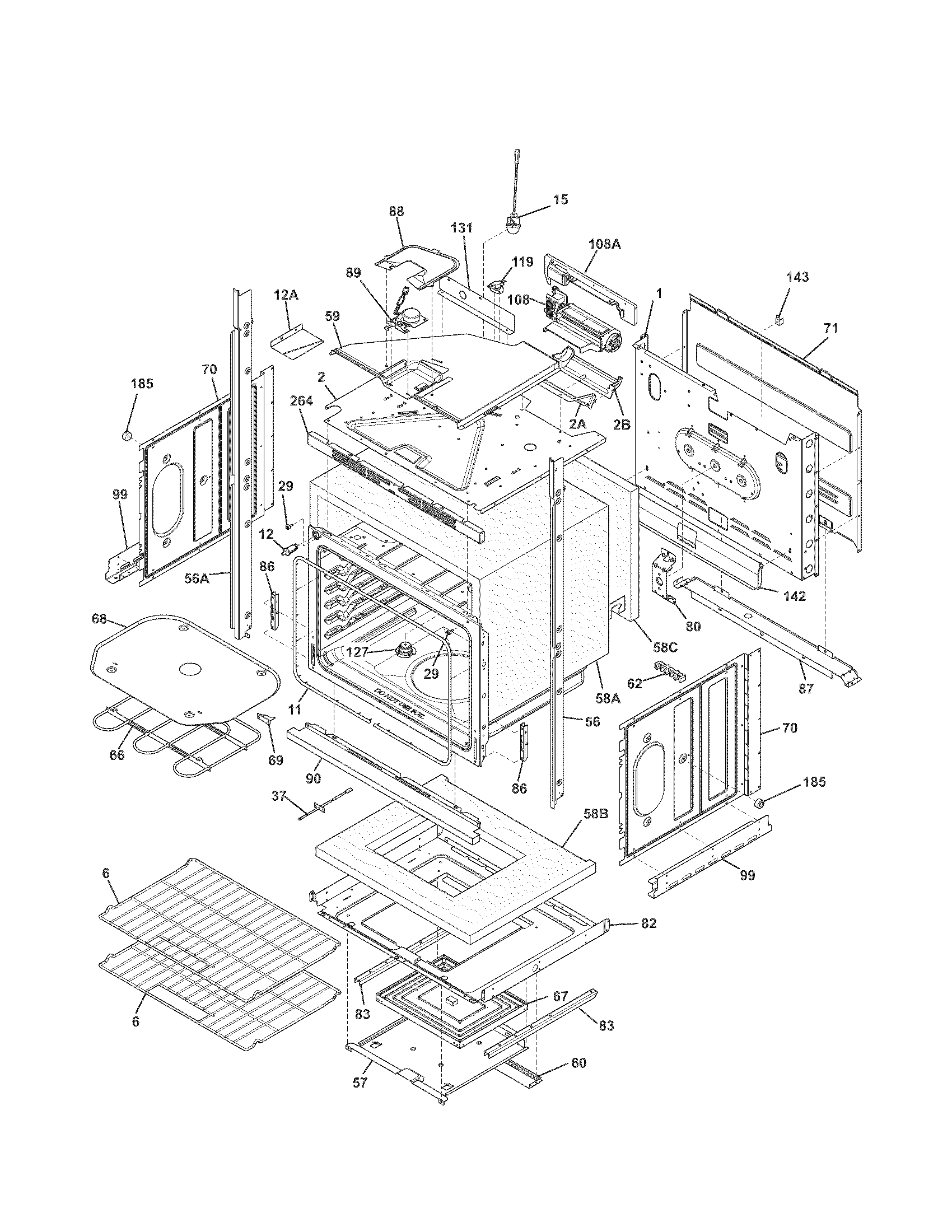 Kenmore 79049432311 lower oven diagram