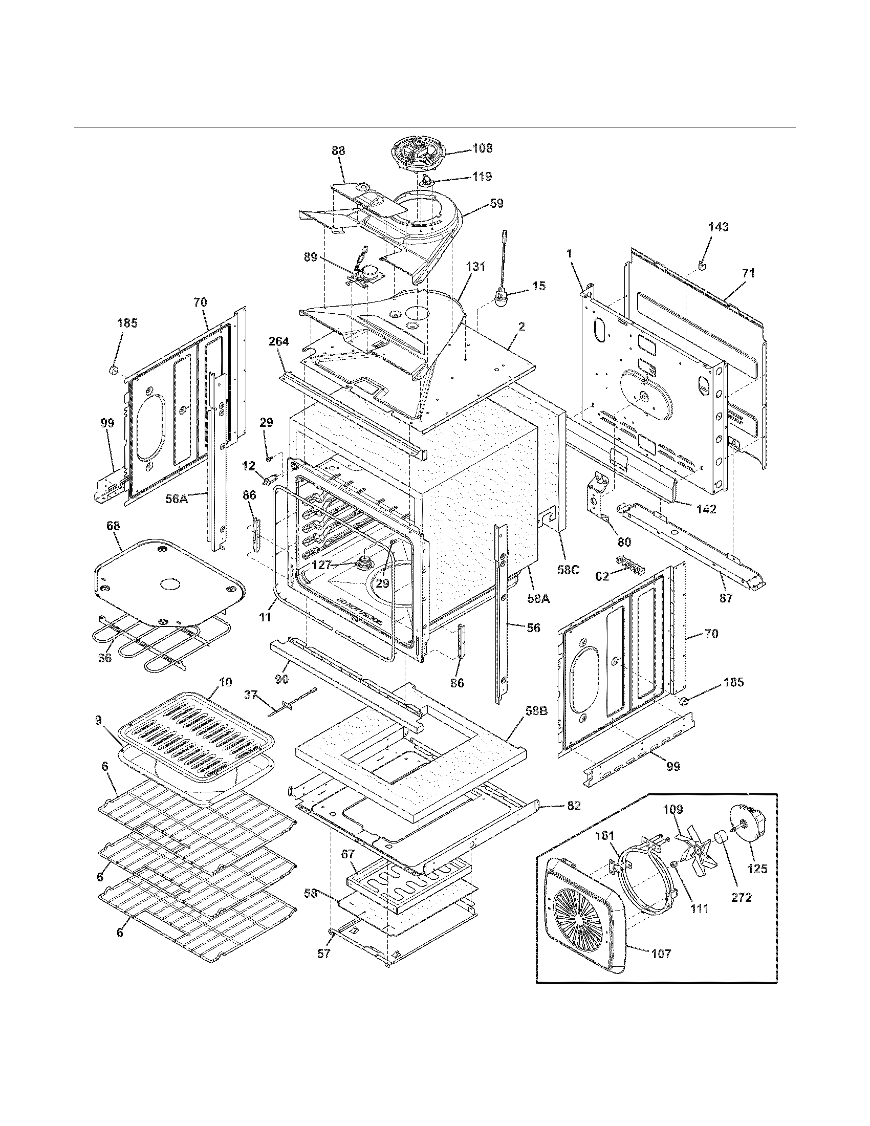Kenmore 79049503311 body diagram