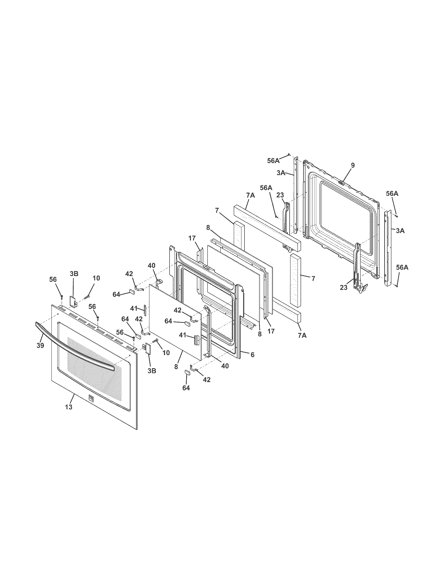 Kenmore 79049503311 door diagram