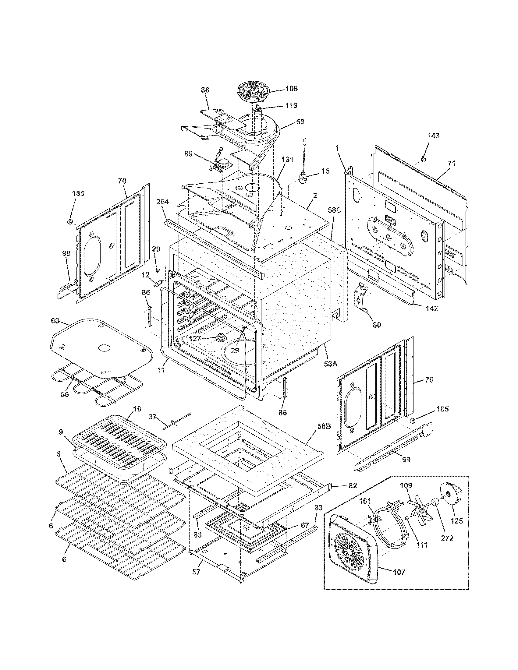 Kenmore 79049533311 upper oven diagram