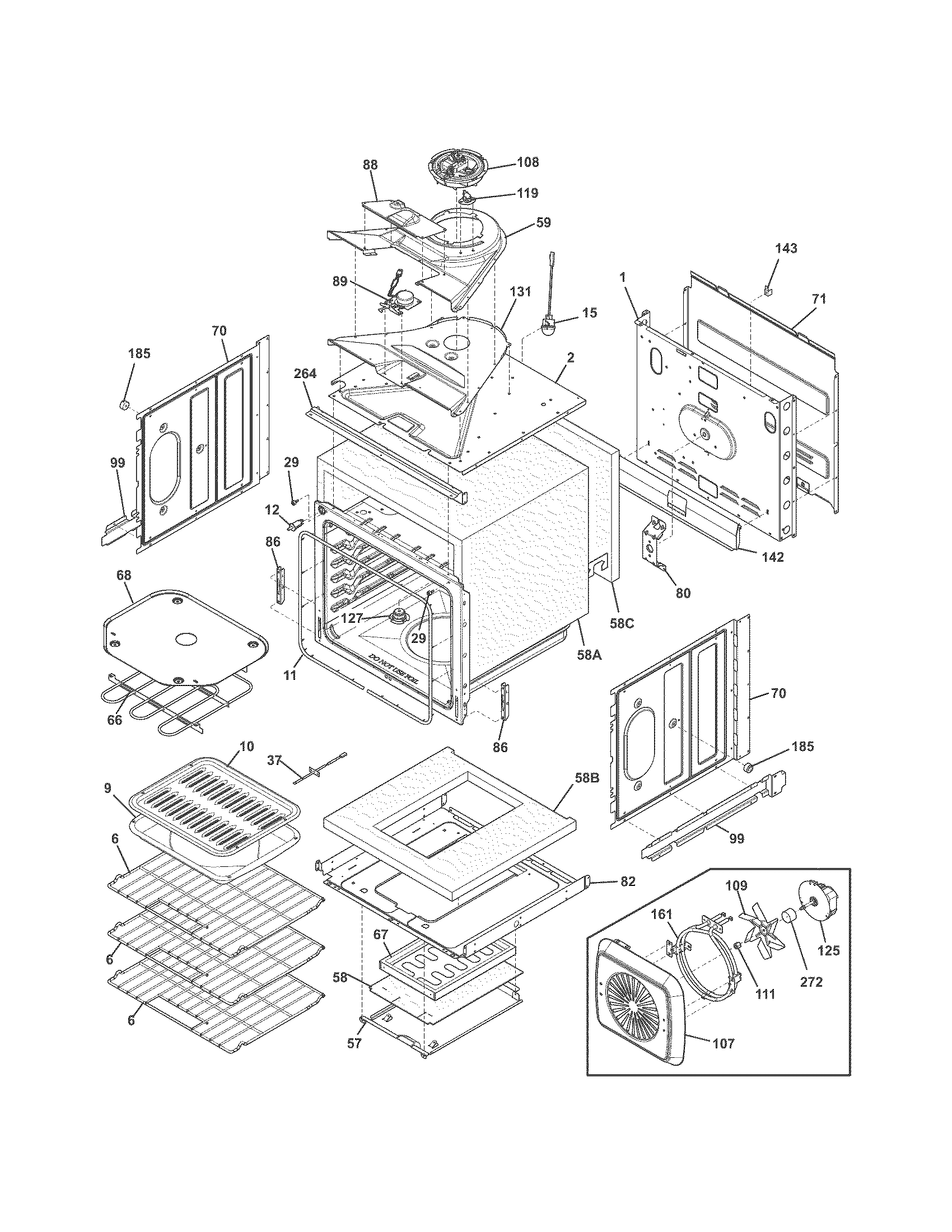 Kenmore 79049523311 upper oven diagram