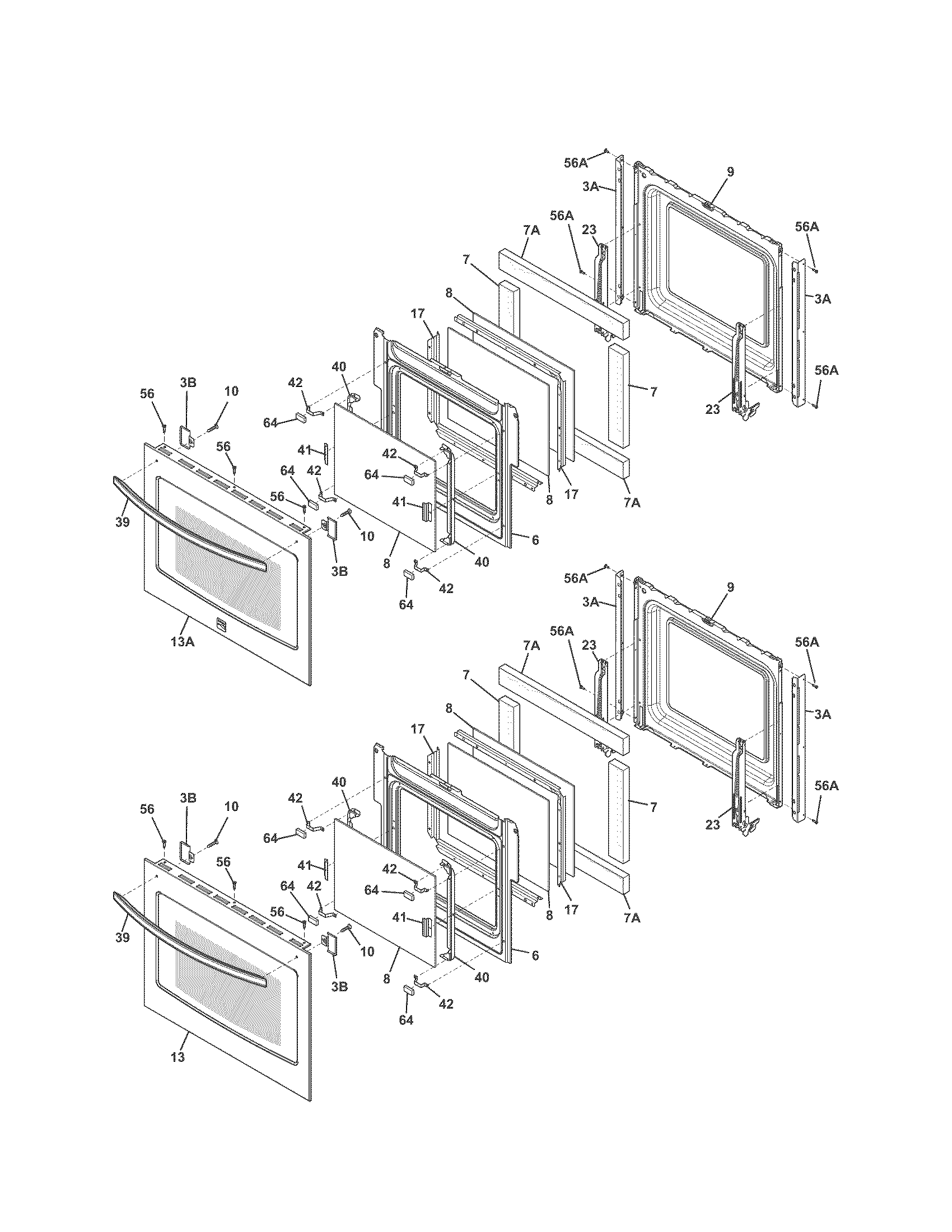 Kenmore 79049523311 doors diagram