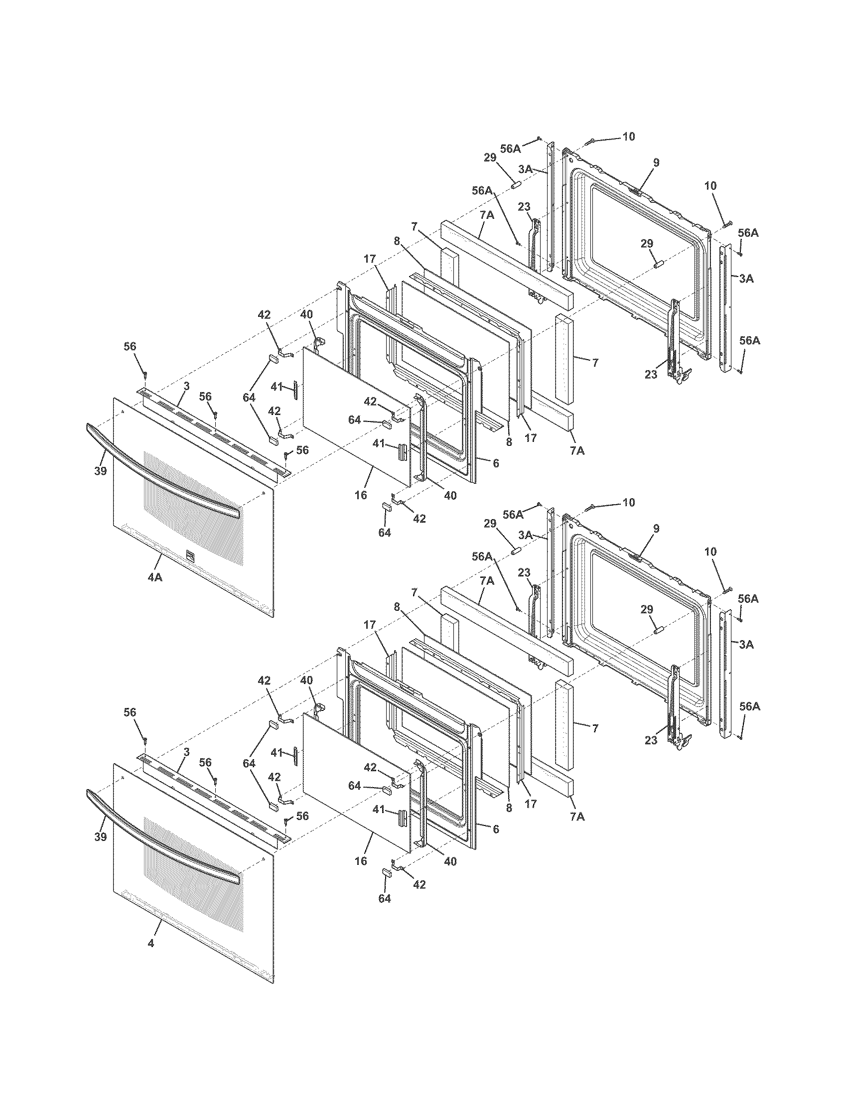 Kenmore 79049442410 doors diagram