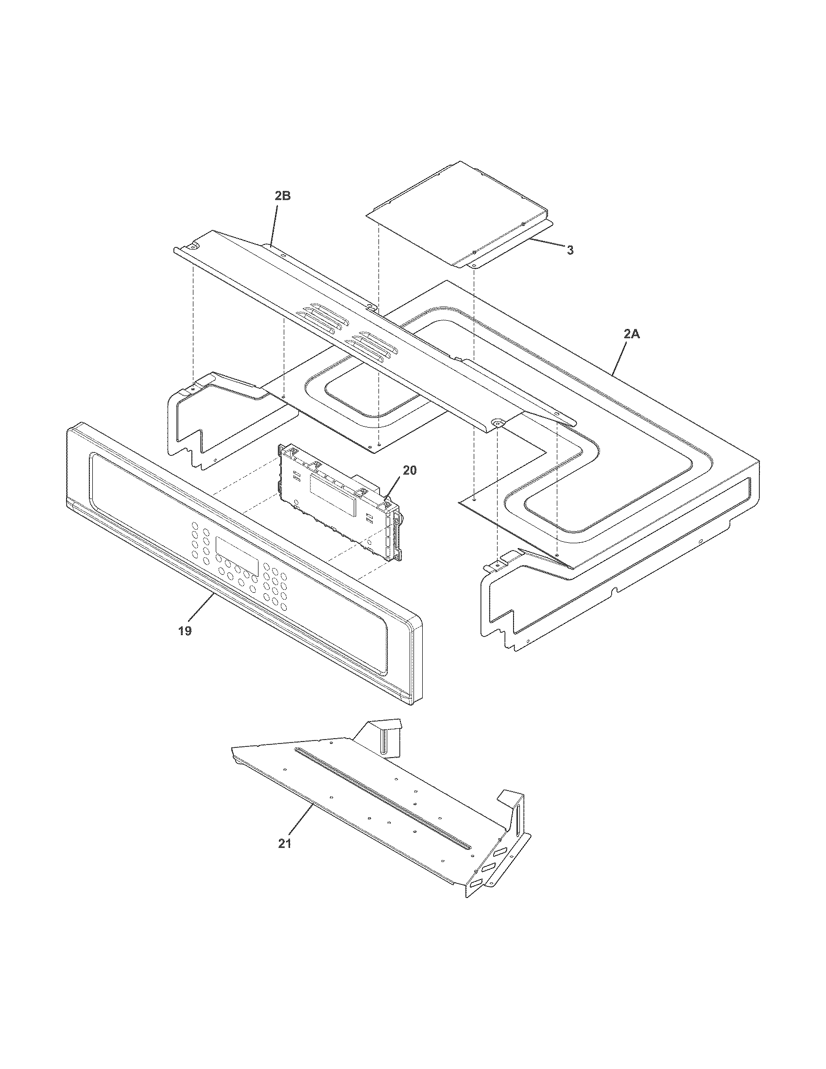 Frigidaire FGEW3065PFB control panel diagram