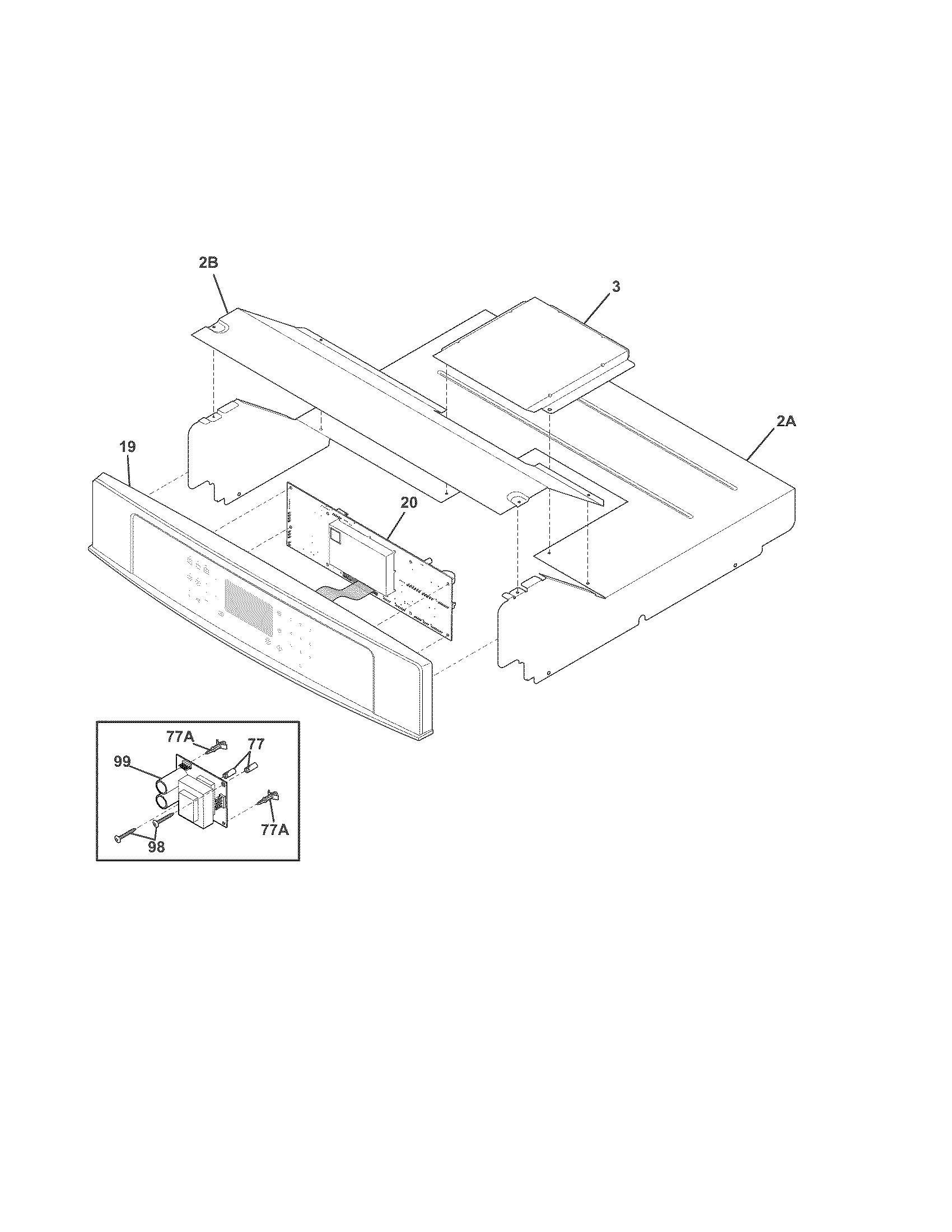 Electrolux EW27EW65GS9 control panel diagram