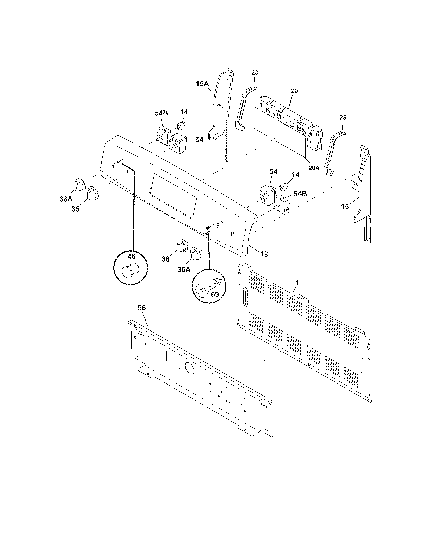 Kenmore 79092519210 backguard diagram