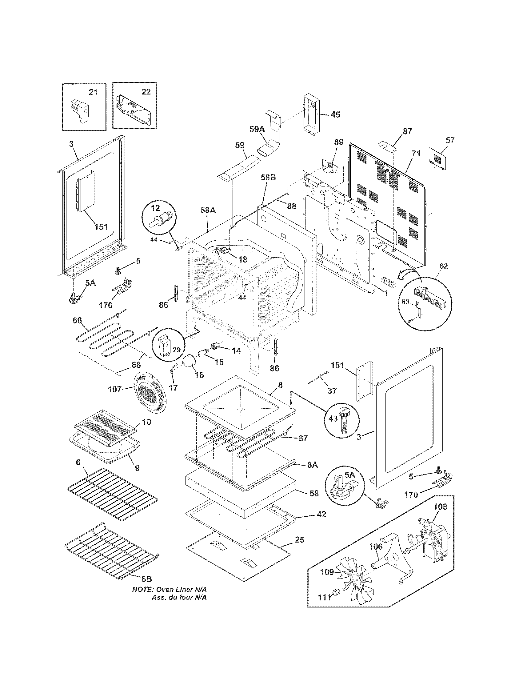 Kenmore 79092519210 body diagram