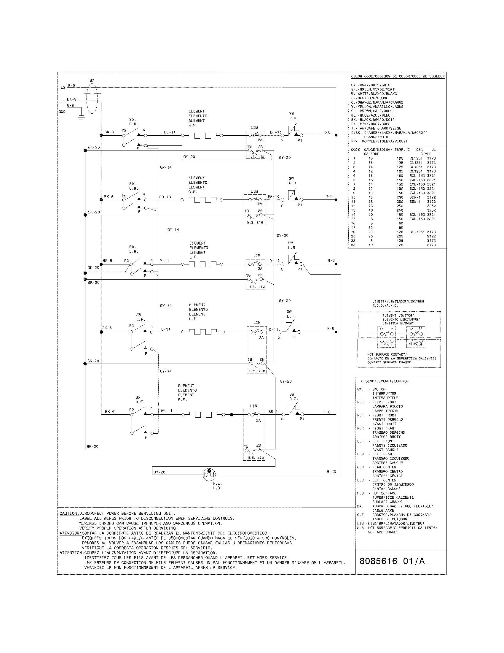 Frigidaire FFEC3624PWA wiring diagram diagram