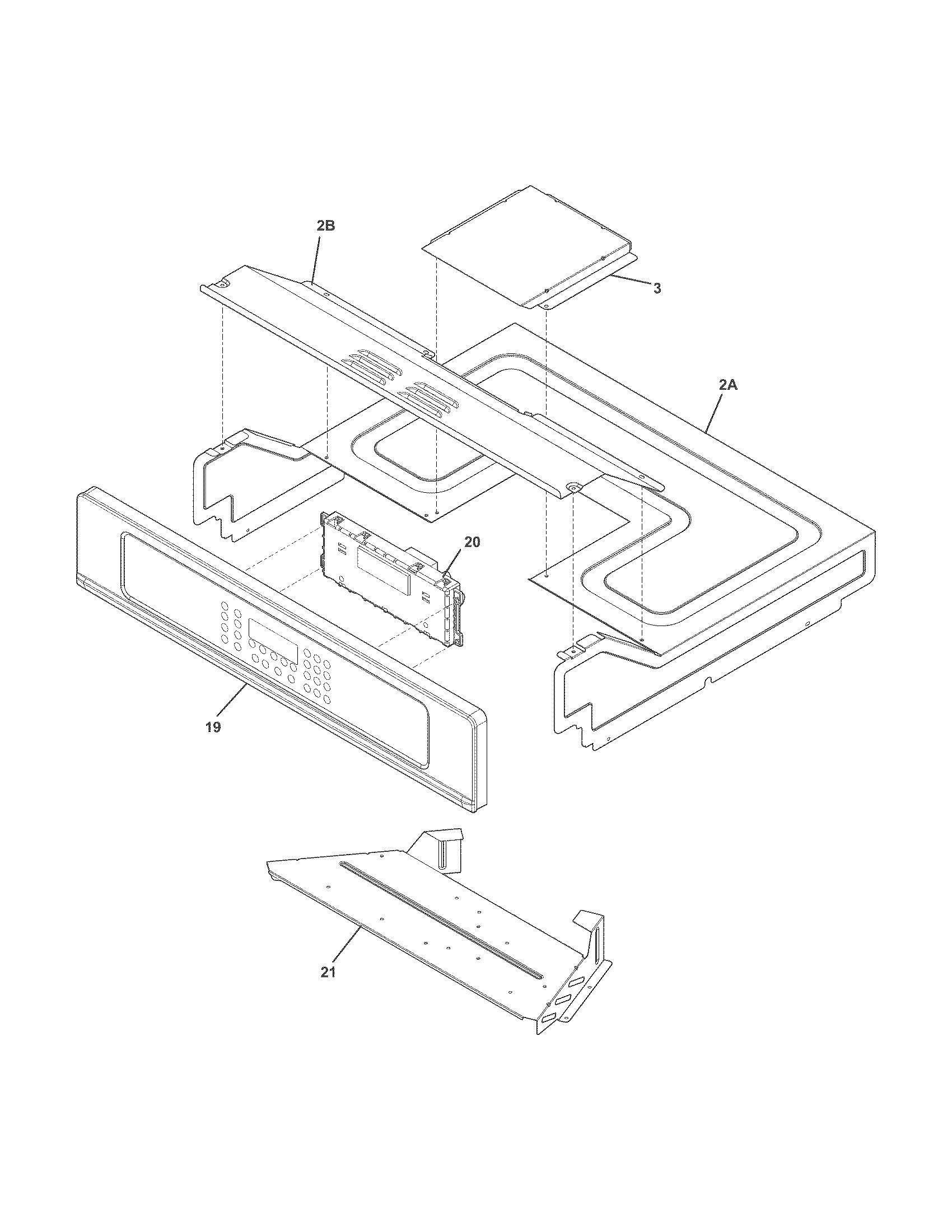 Frigidaire FPEW3085PFC control panel diagram