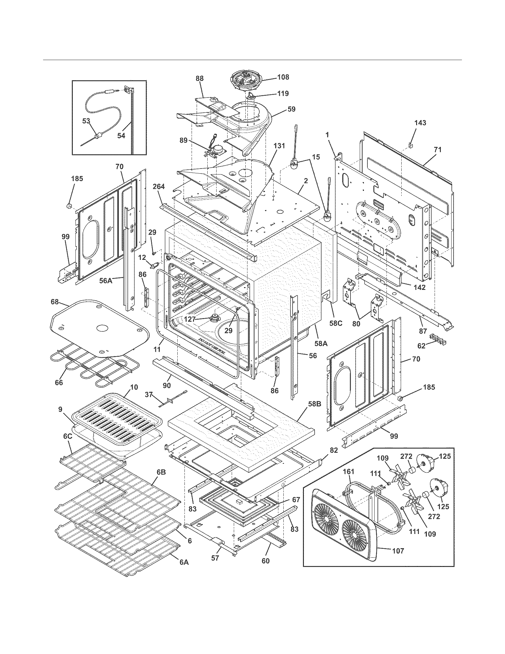 Frigidaire FPEW3085PFC body diagram