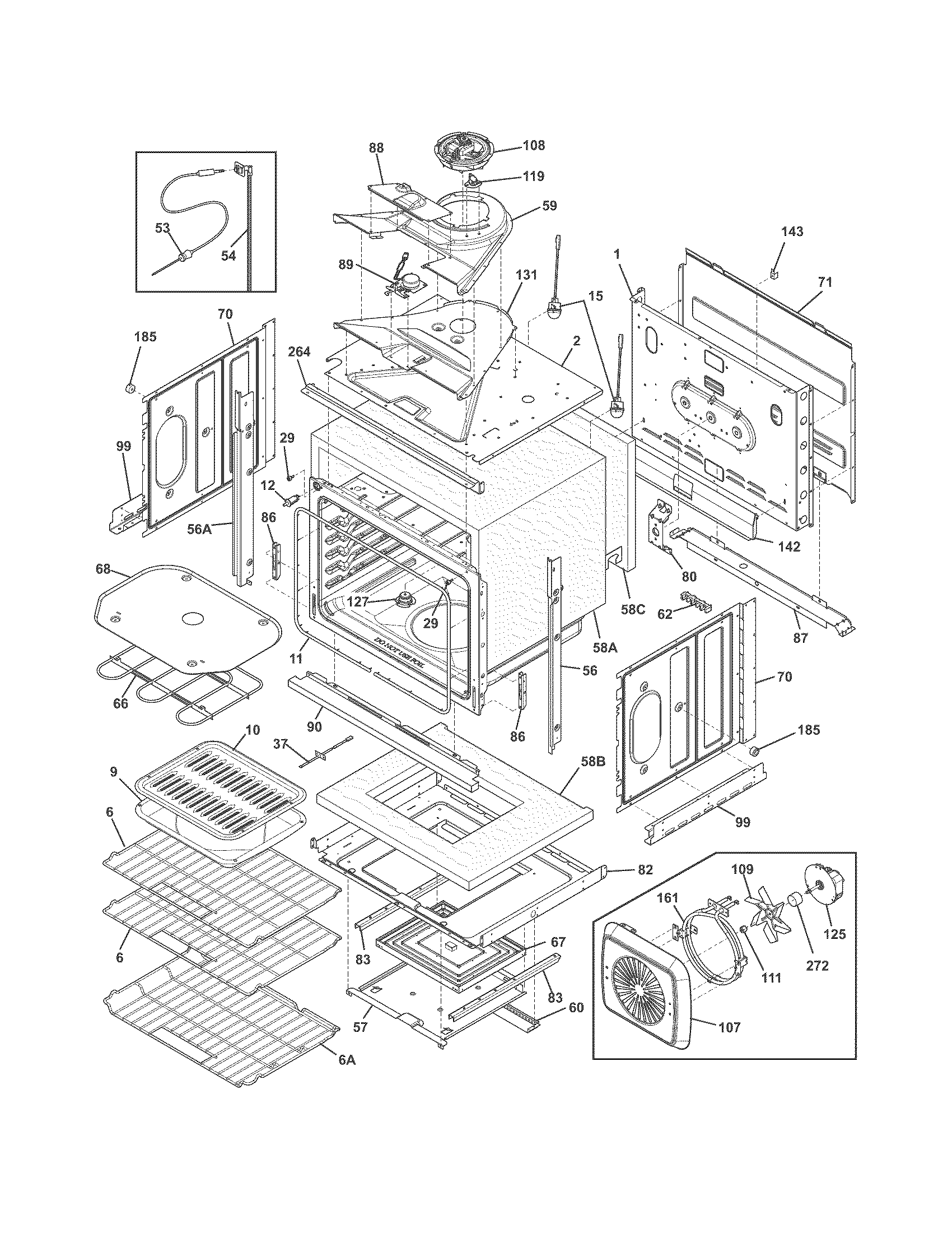 Frigidaire FGEW3065PFC body diagram