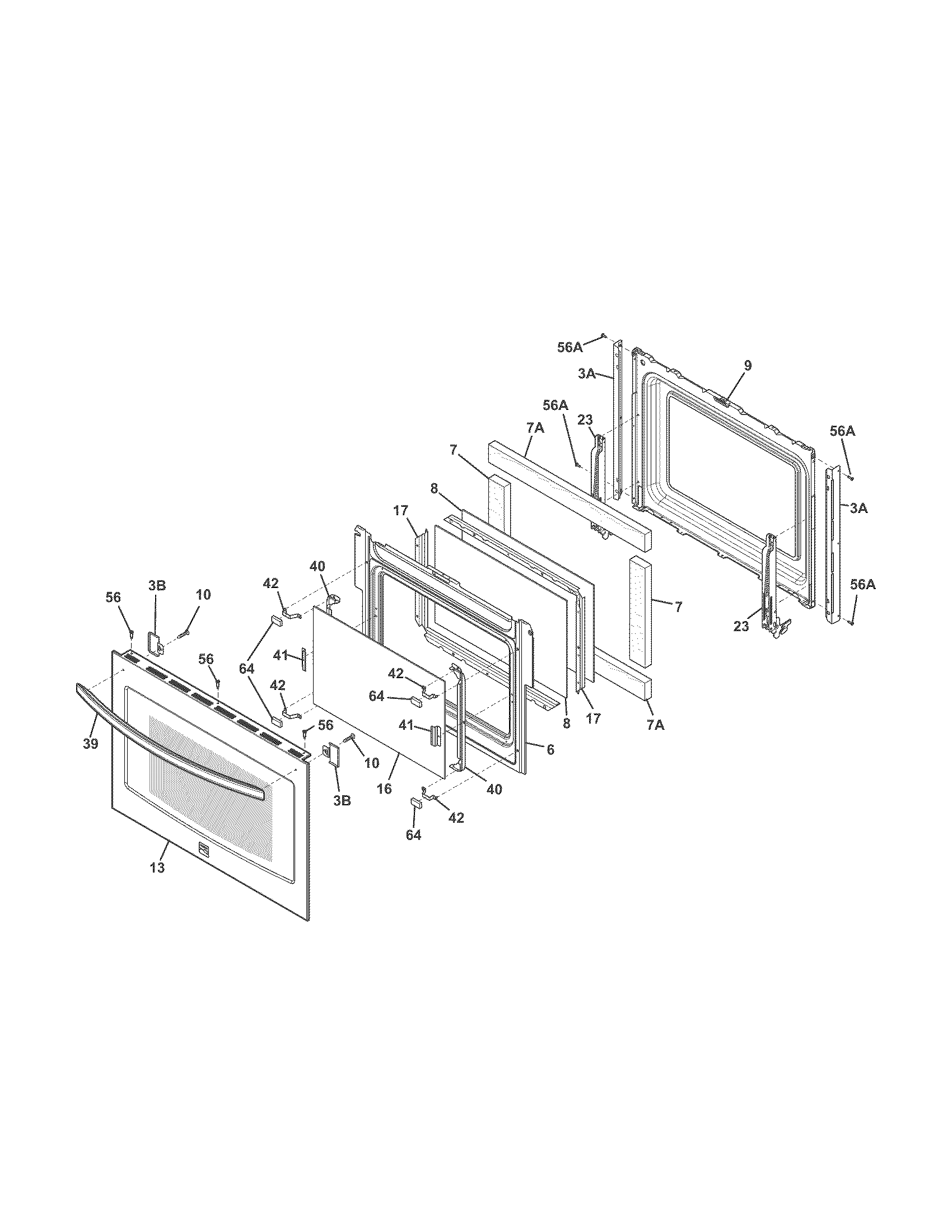 Kenmore 79042523310 door diagram