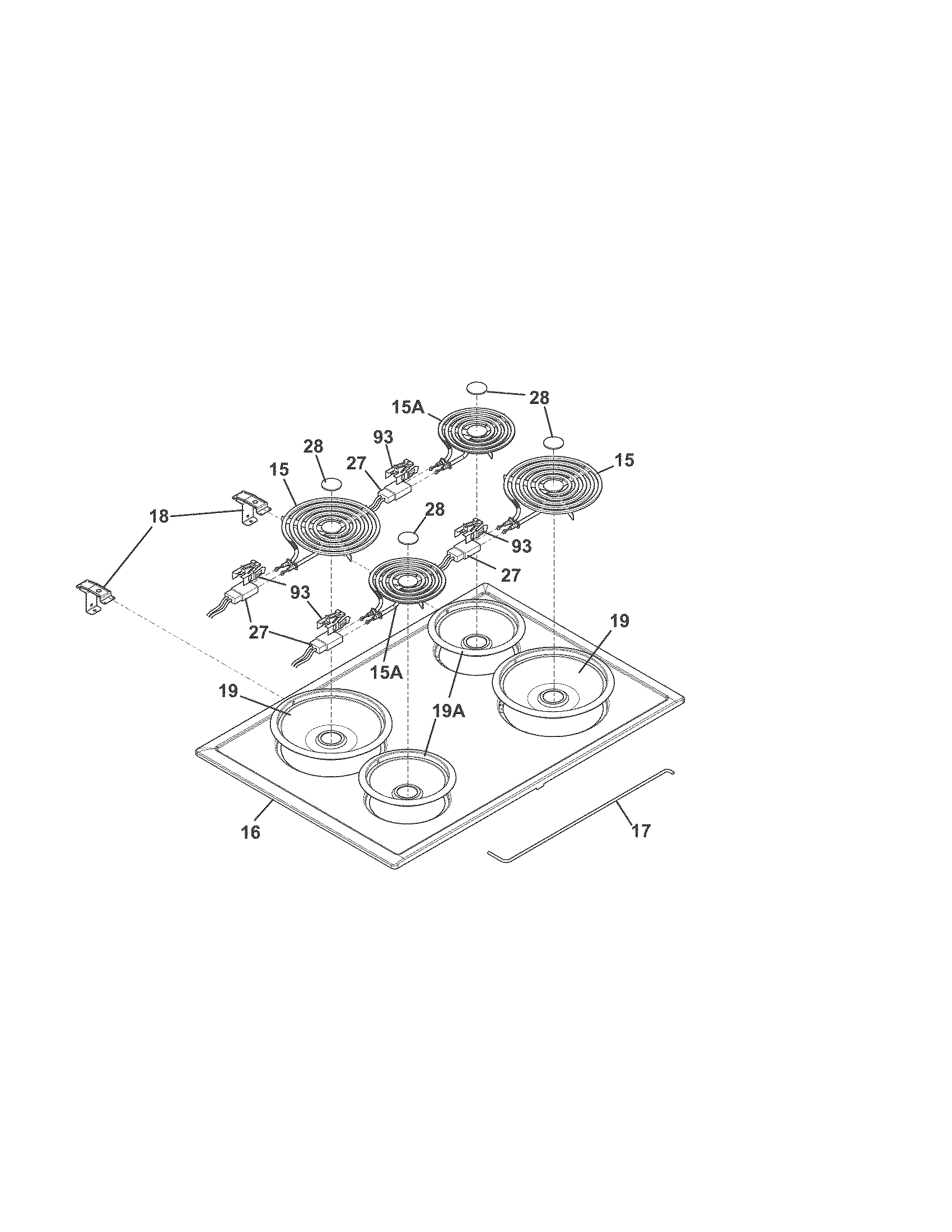 Kenmore 79042509310 main top diagram