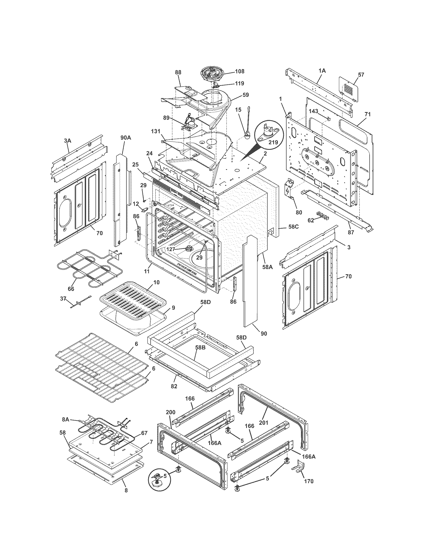 Kenmore 79042531310 body diagram