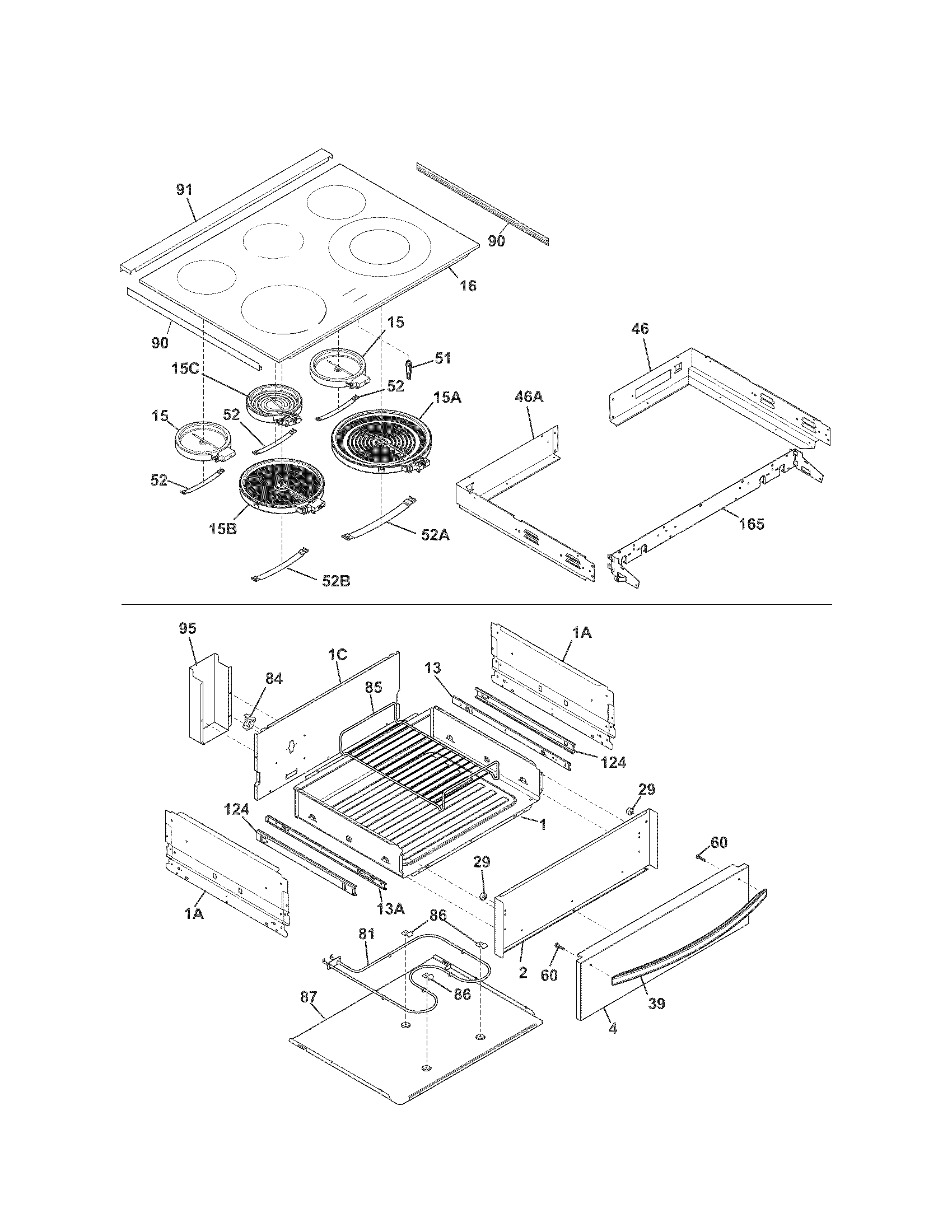 Kenmore 79042542310 top/drawer diagram