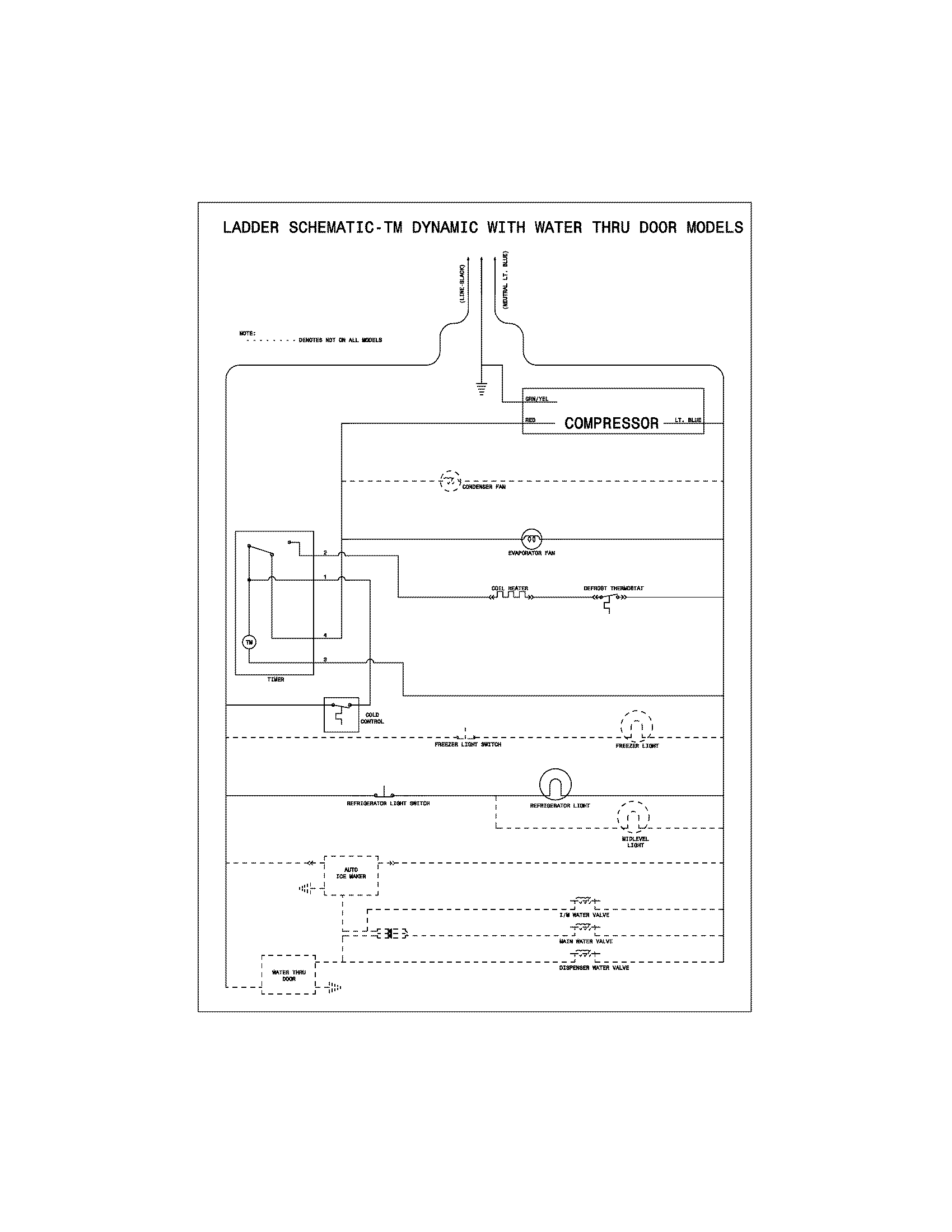 Frigidaire FFHT1817LWA wiring schematic diagram