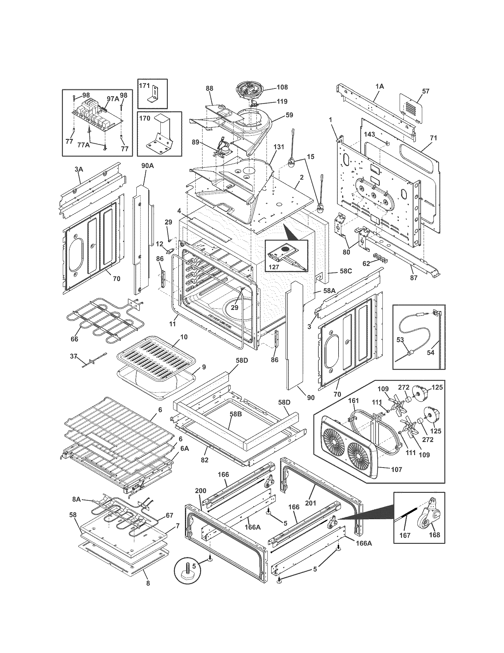 Kenmore Elite 79042569310 body diagram