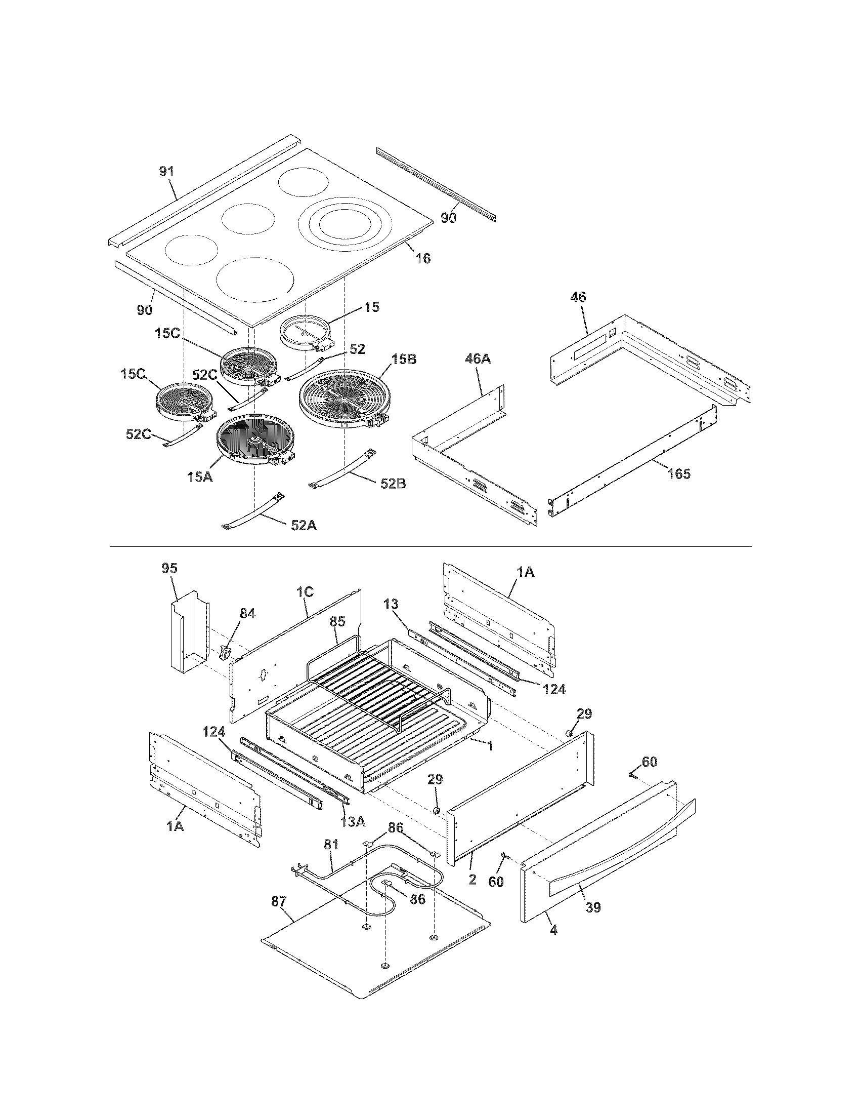 Kenmore Elite 79042569310 top/drawer diagram