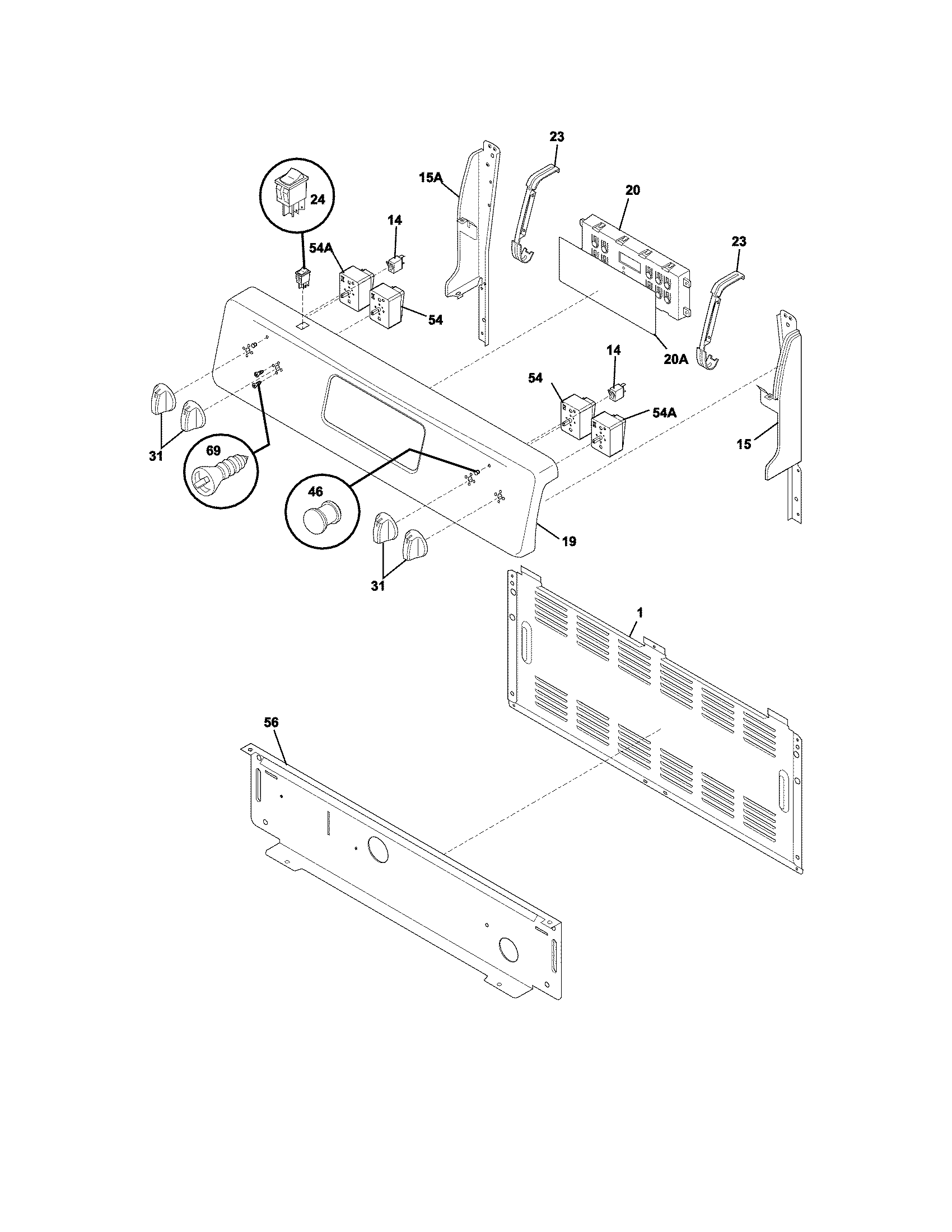 Frigidaire FFEF3017ZWE backguard diagram