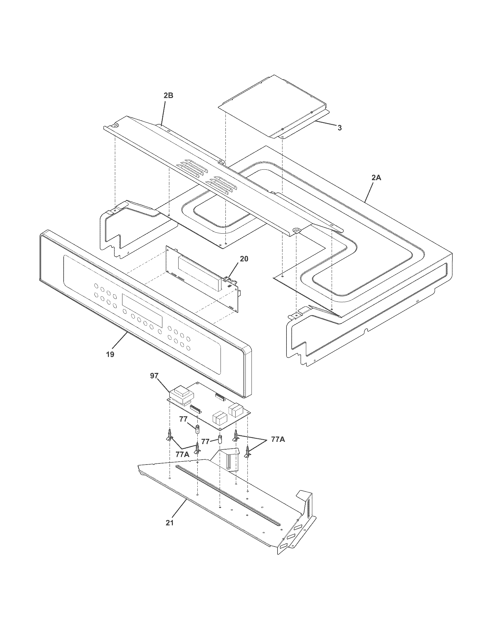 Frigidaire FFET3025PSC control panel diagram