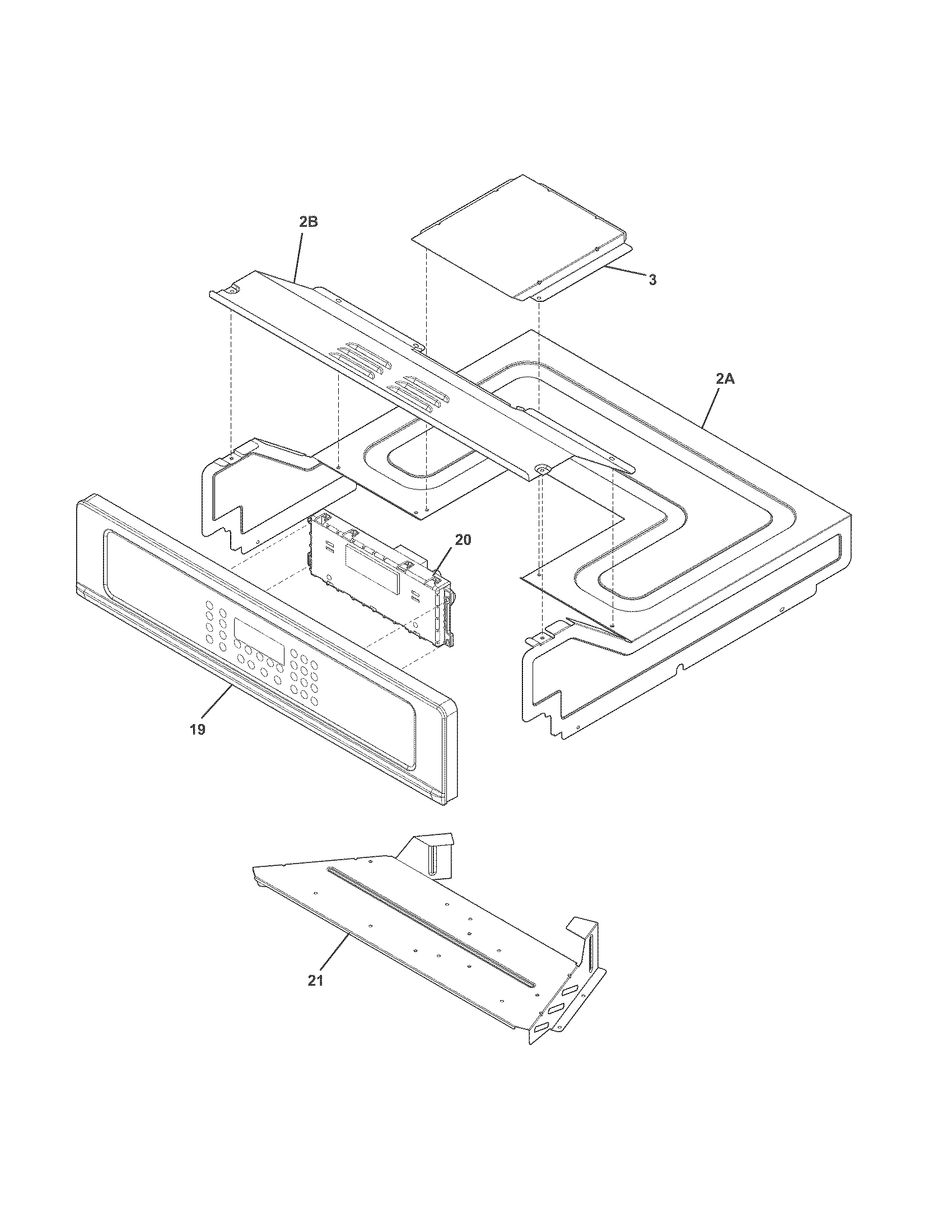 Frigidaire FGEW2765PBC control panel diagram