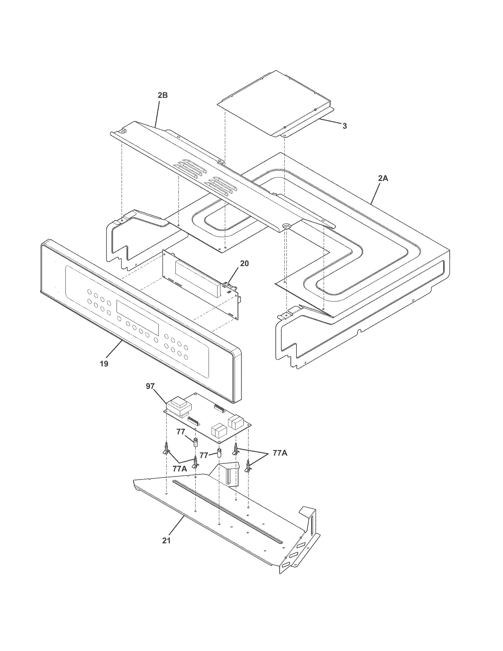 Frigidaire FFET2725PSC control panel diagram