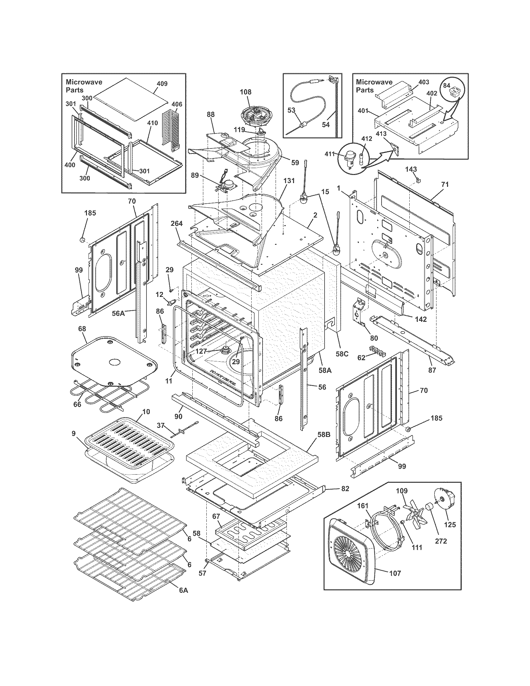 Frigidaire FGMC2765PBC lower oven diagram