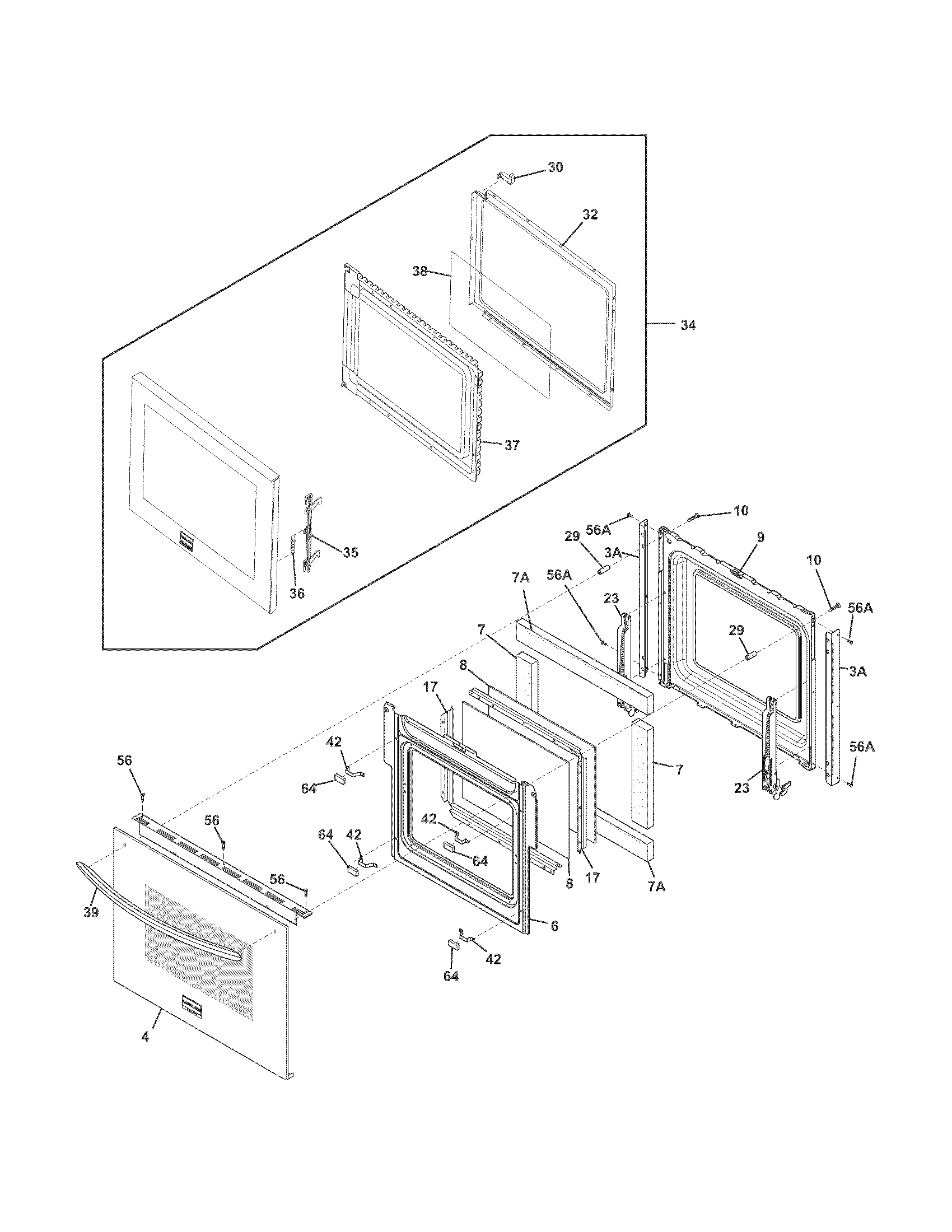 Frigidaire FGMC2765PBC doors diagram