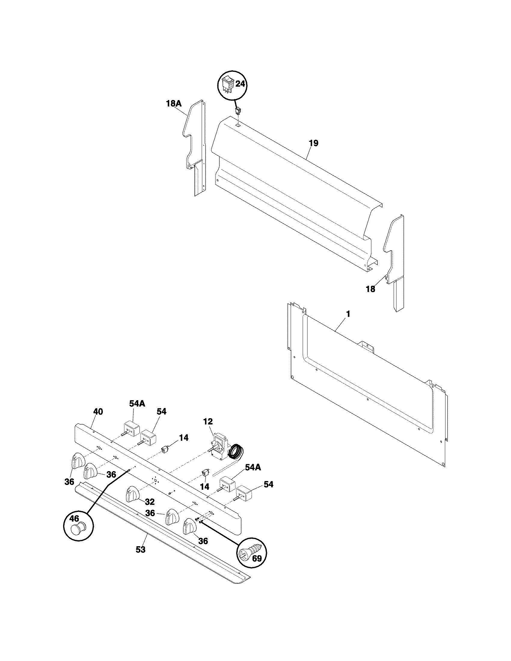 Universal/Multiflex (Frigidaire) CMEF3008PWA backguard diagram