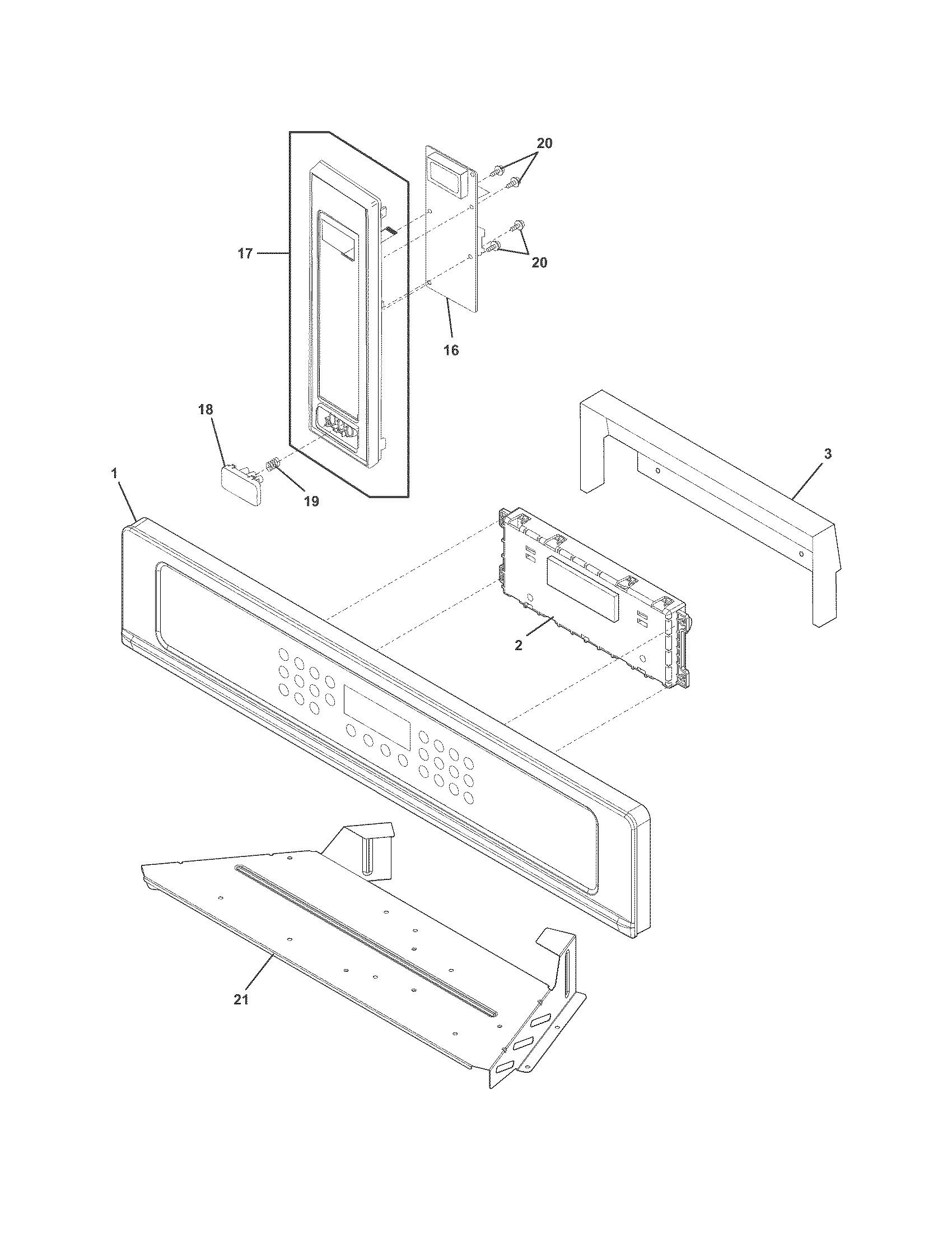 Frigidaire FGMC3065PBC control panel diagram